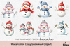 Cozy Snowman Clipart Bundle