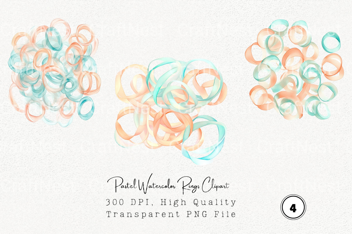 Pastel Rings Clipart Bundle