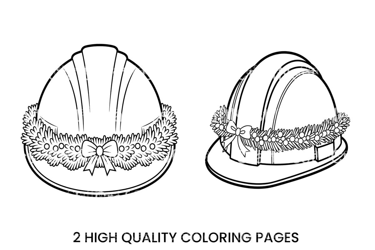 Christmas Hard Hats Coloring Books
