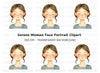 Peaceful Girl Meditating Clipart Bundle