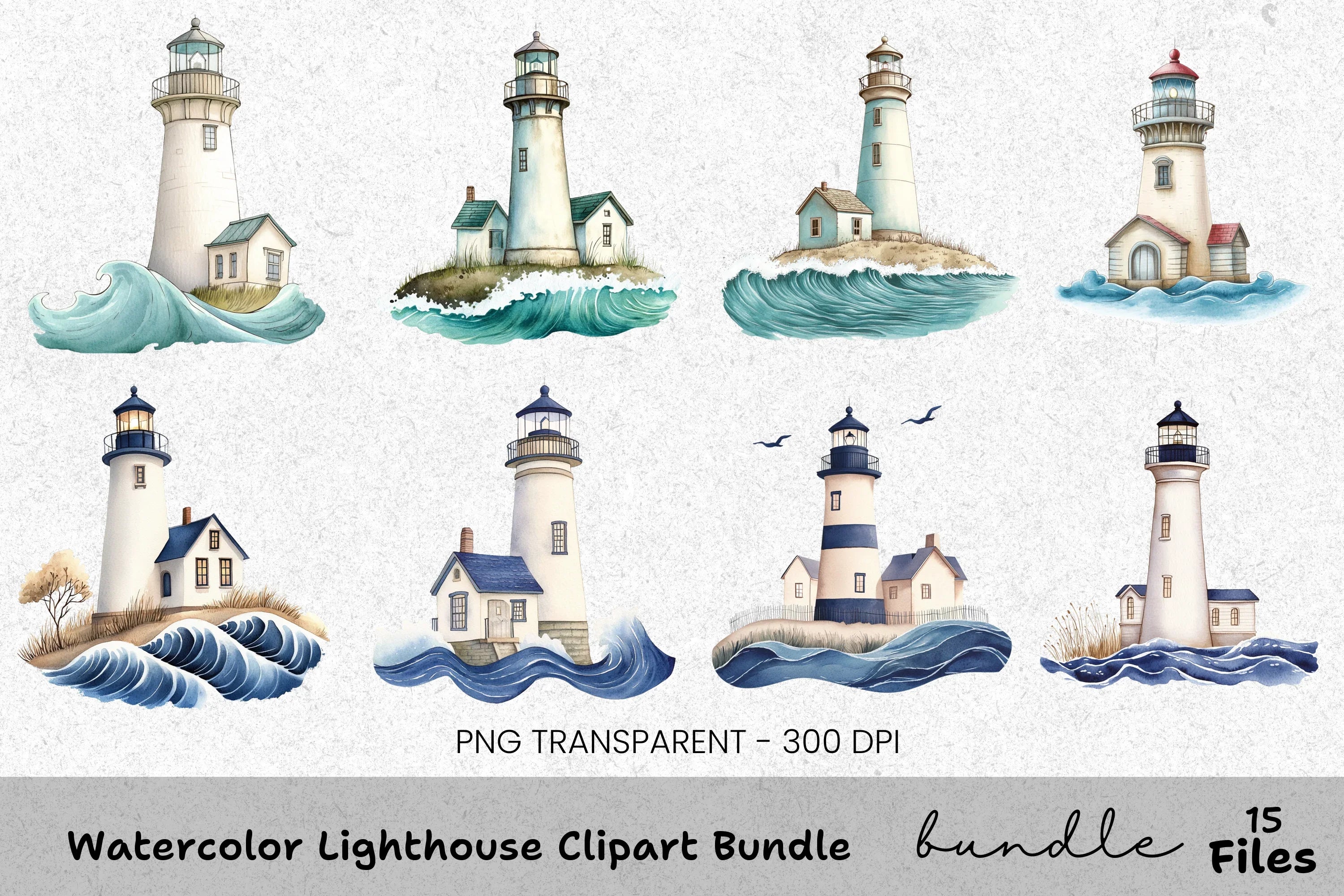 Lighthouse Clipart Bundle