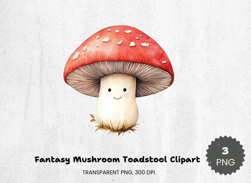 Fantasy Mushroom Toadstool Clipart Bundle - CraftNest - Digital Crafting and Art