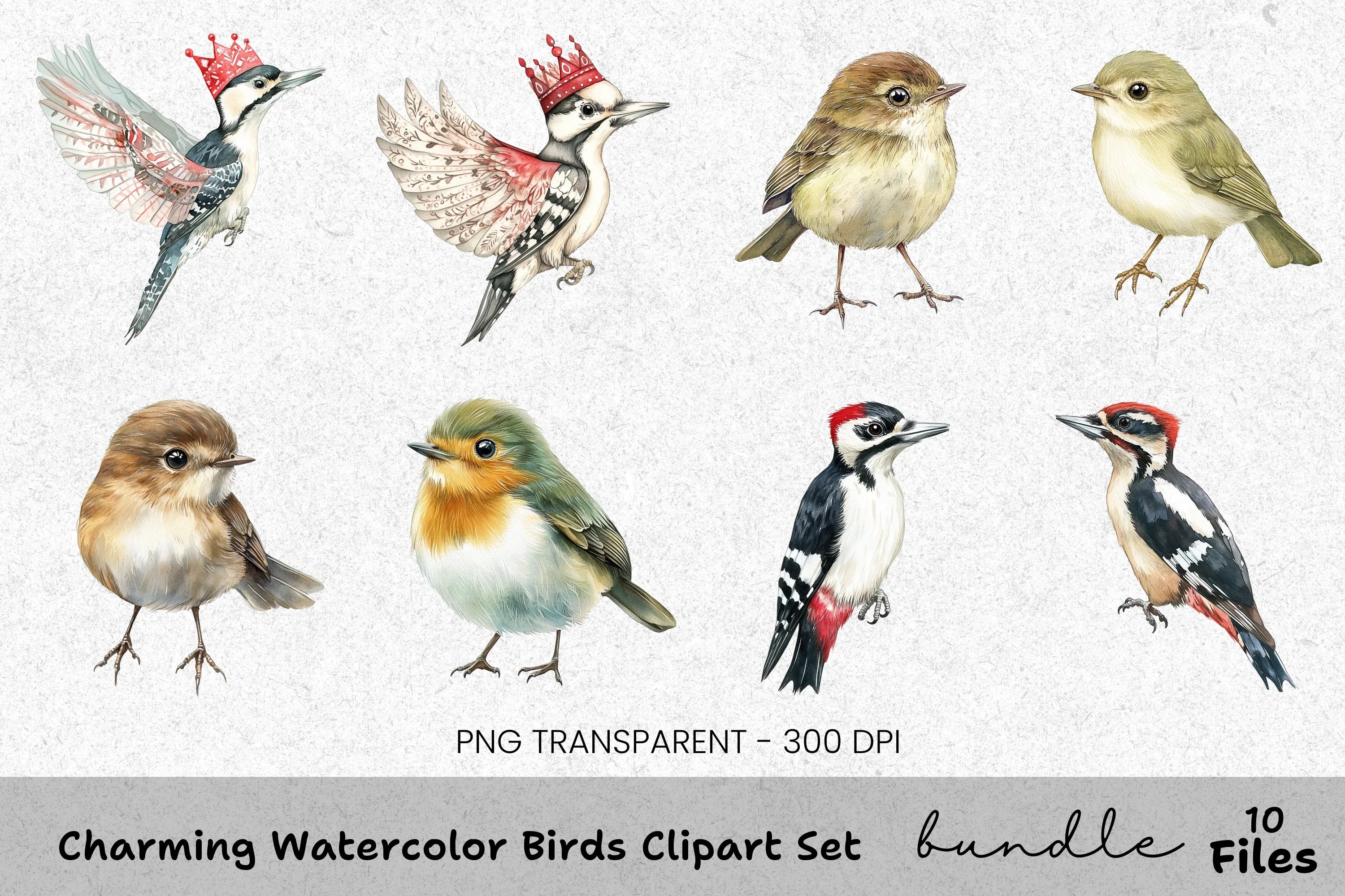 Charming Birds Clipart Bundle