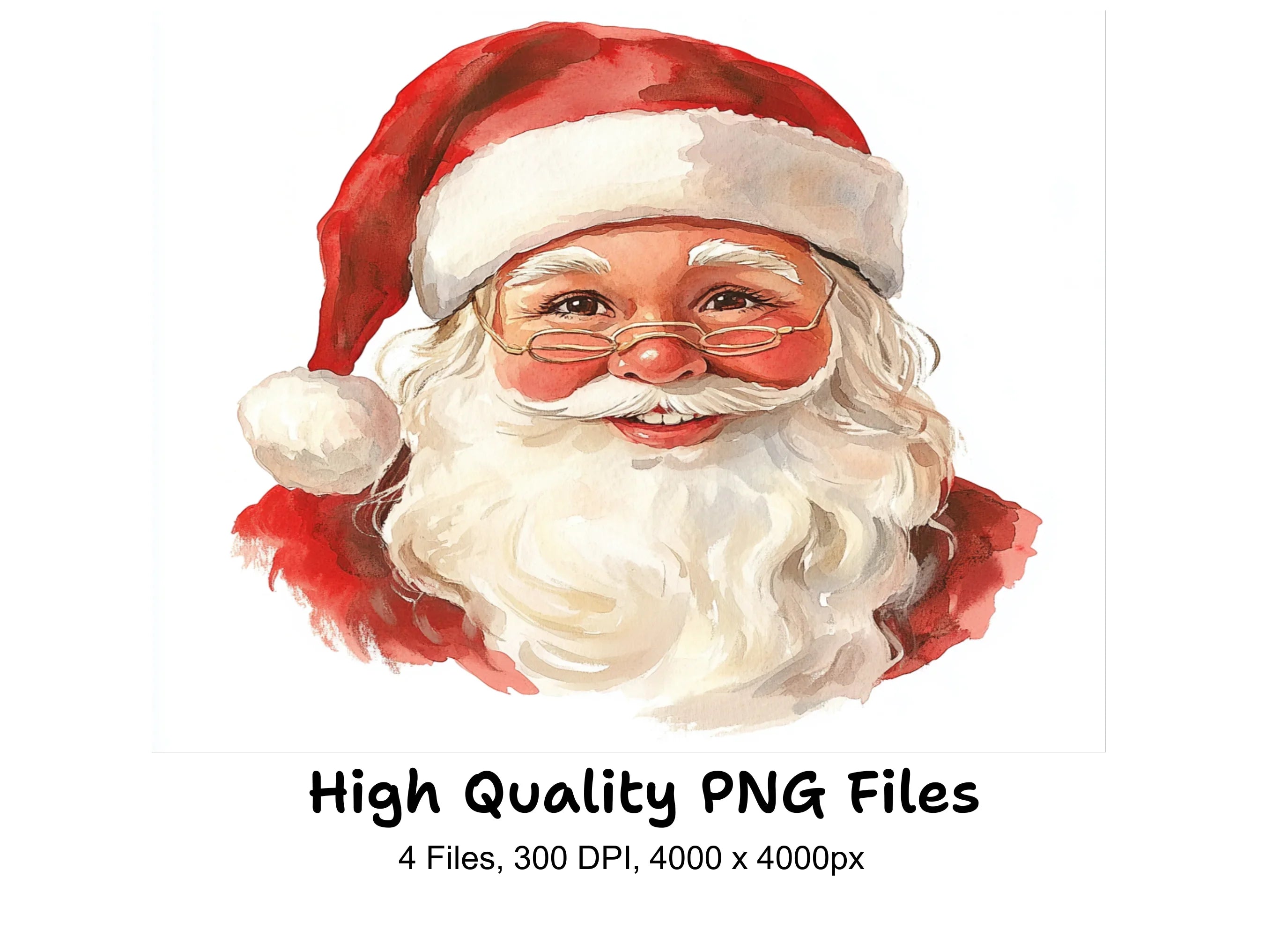 Santa Claus Face Clipart Bundle