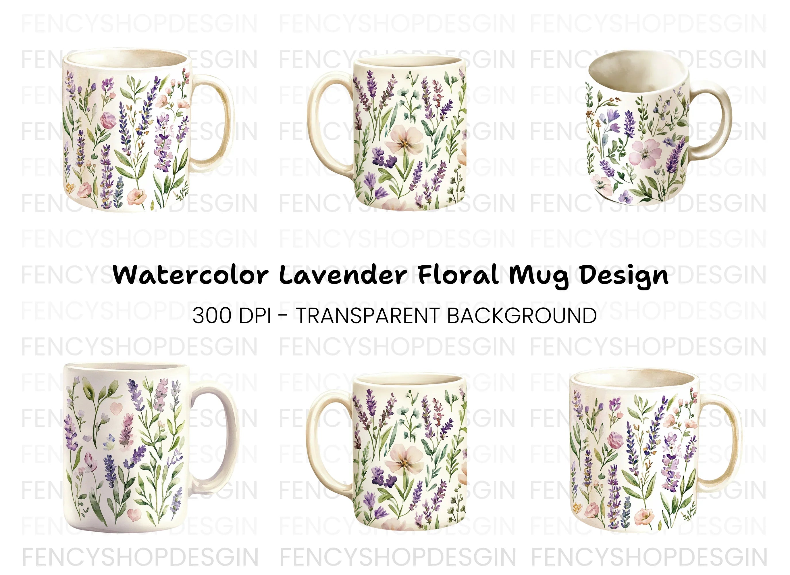 Lavender Field Clipart Bundle