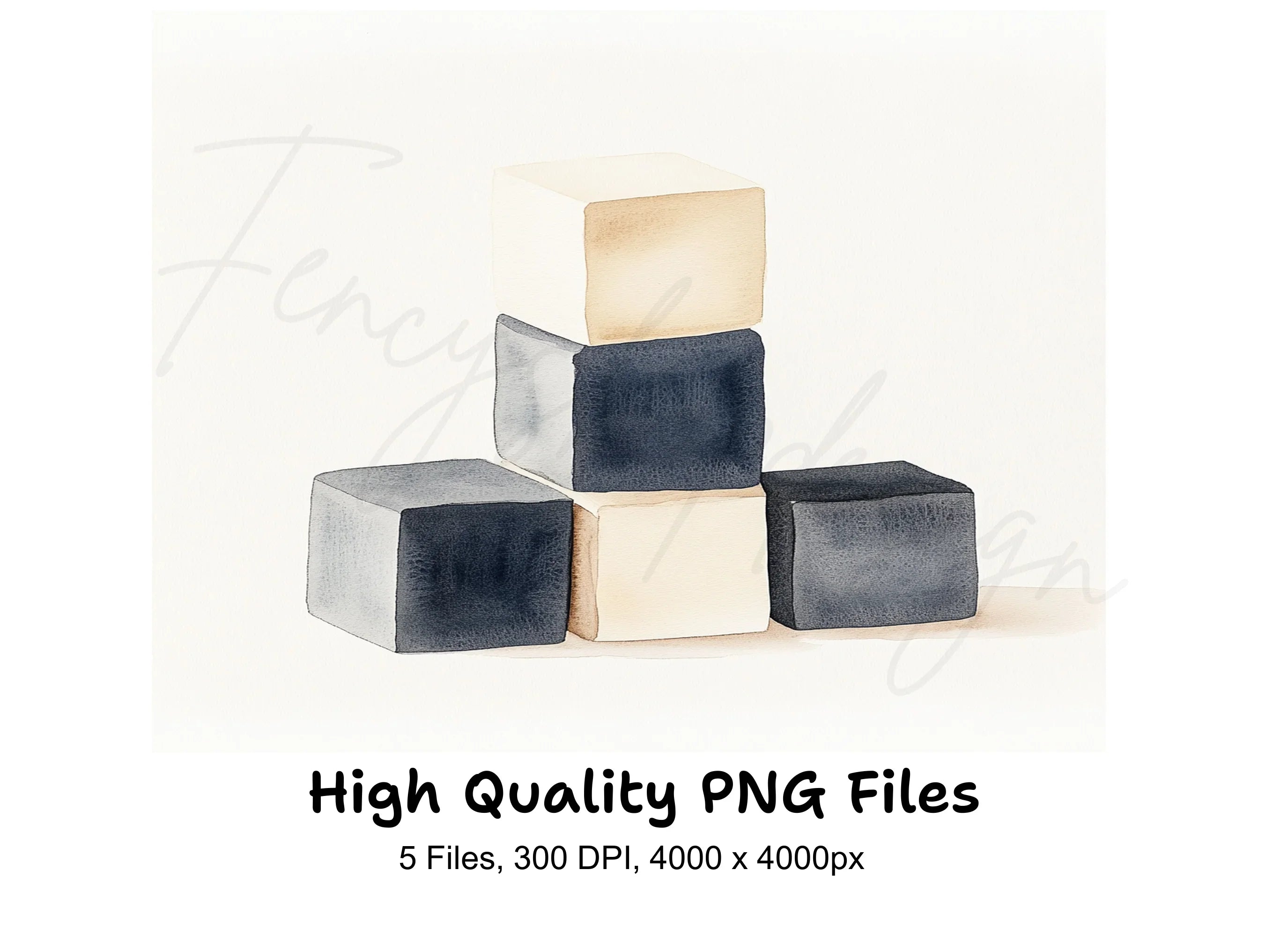 Stacked Blocks Clipart Bundle
