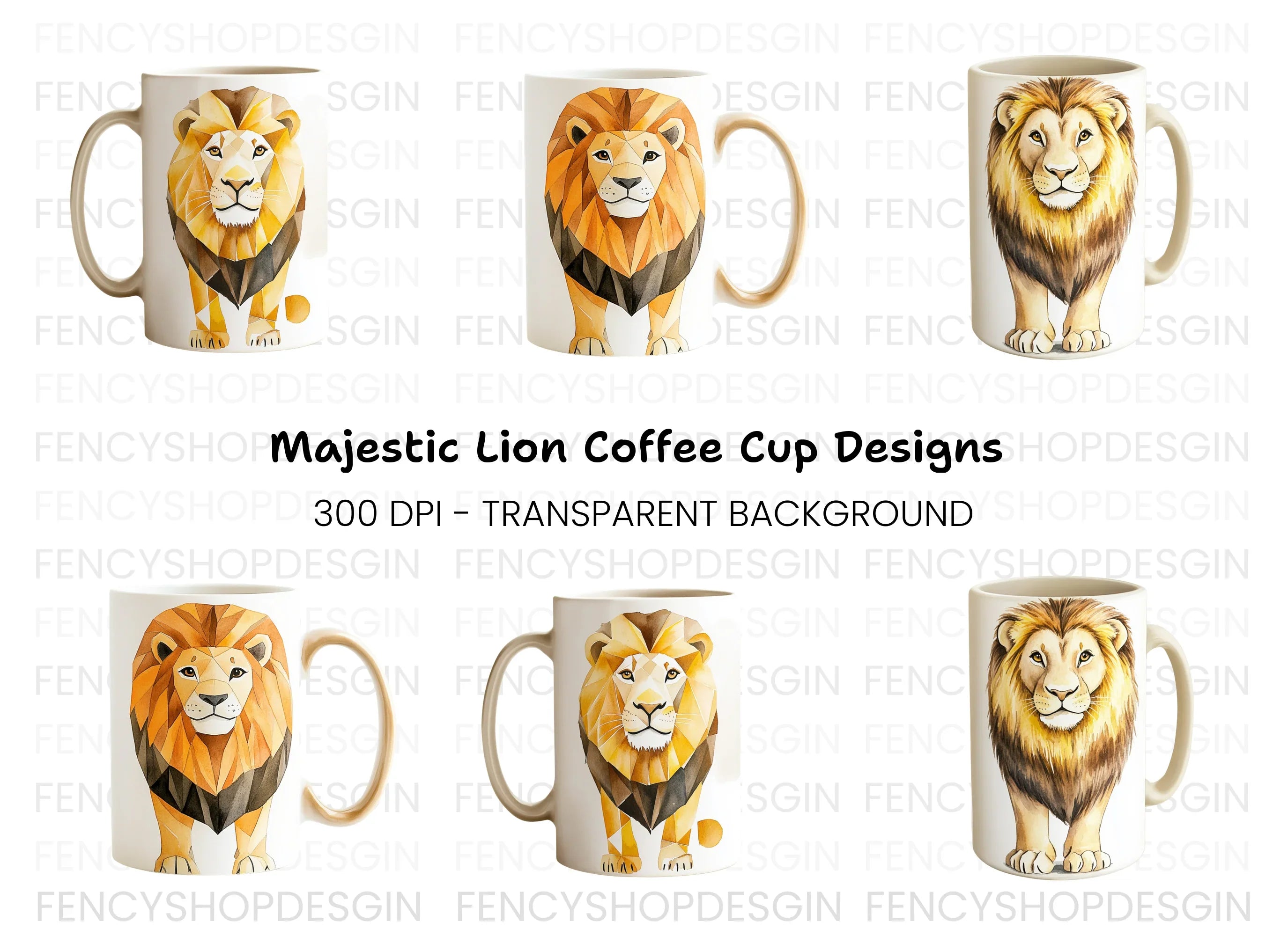 Majestic Lion Designs Clipart Bundle