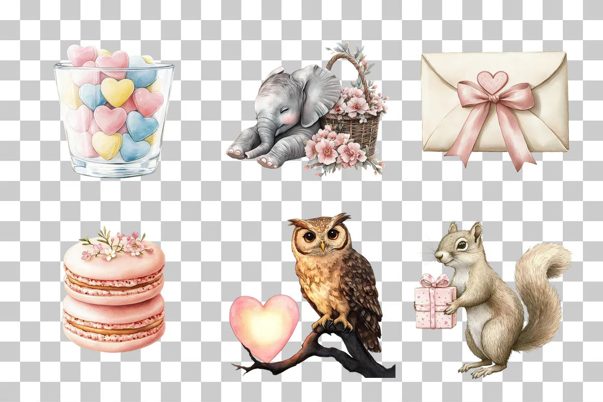 Sweet Baby Elephant Clipart Bundle - CraftNest - Digital Crafting and Art