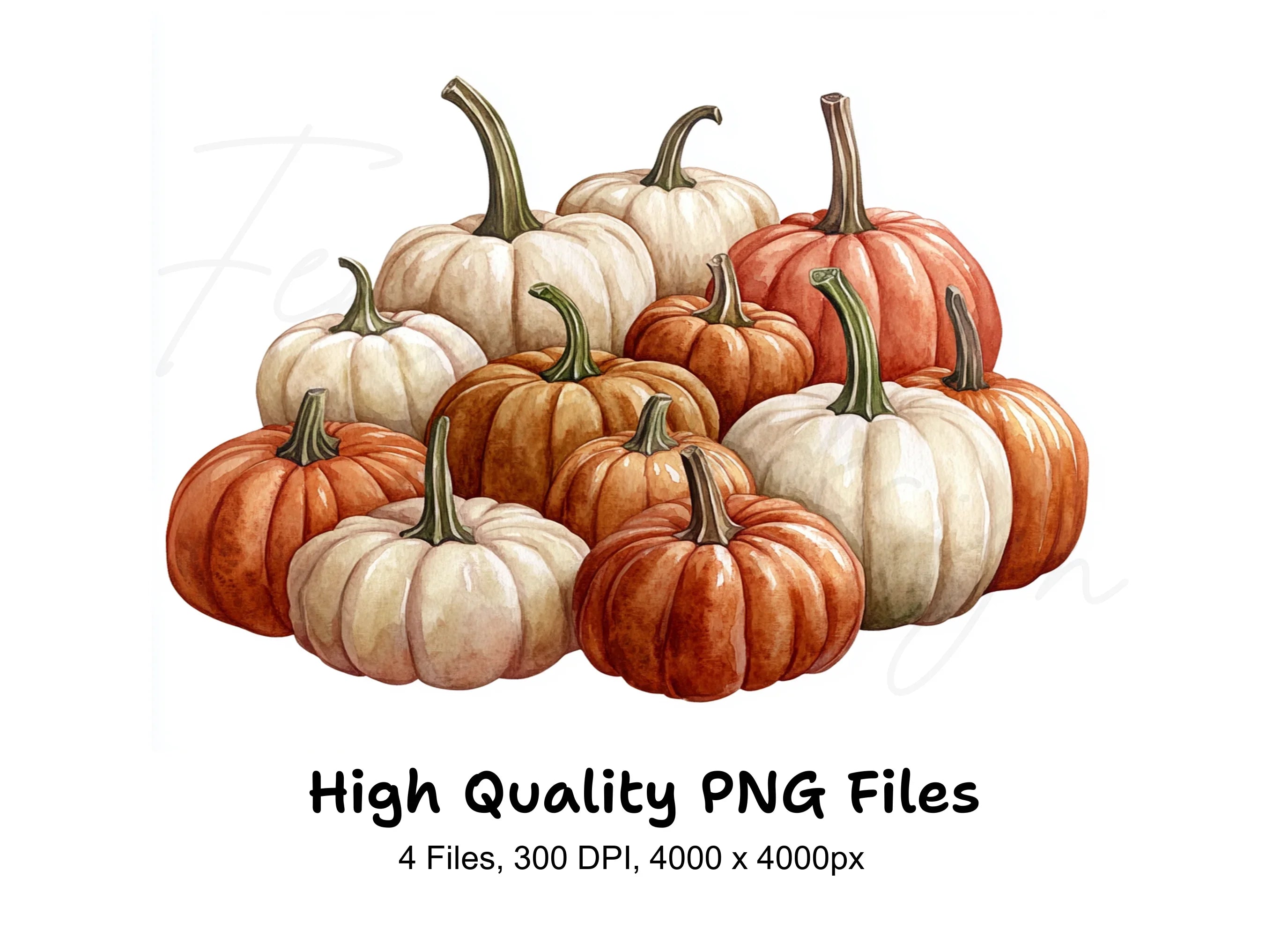 Autumn Harvest Pumpkin Clipart Bundle