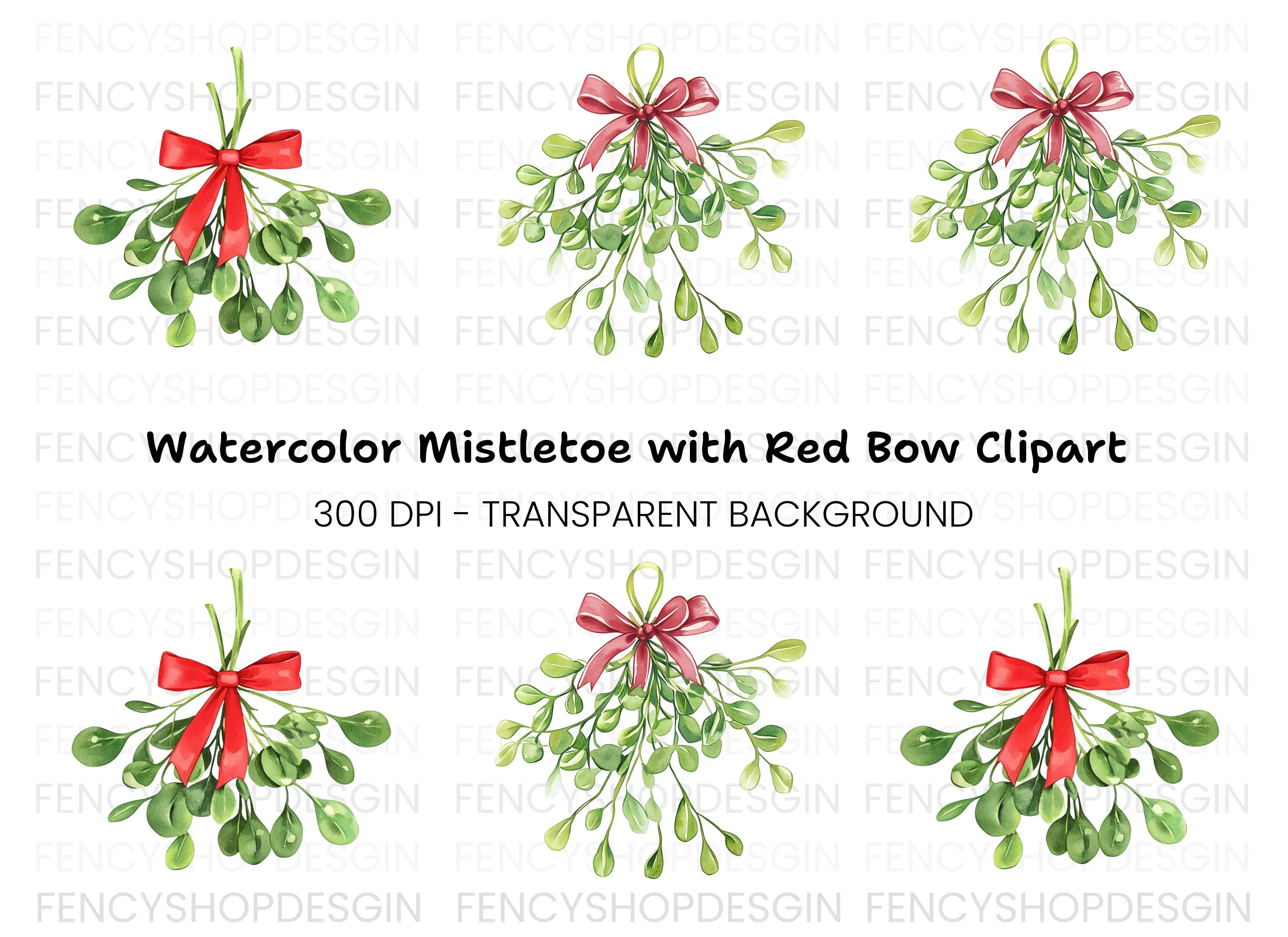 Mistletoe Clipart Bundle