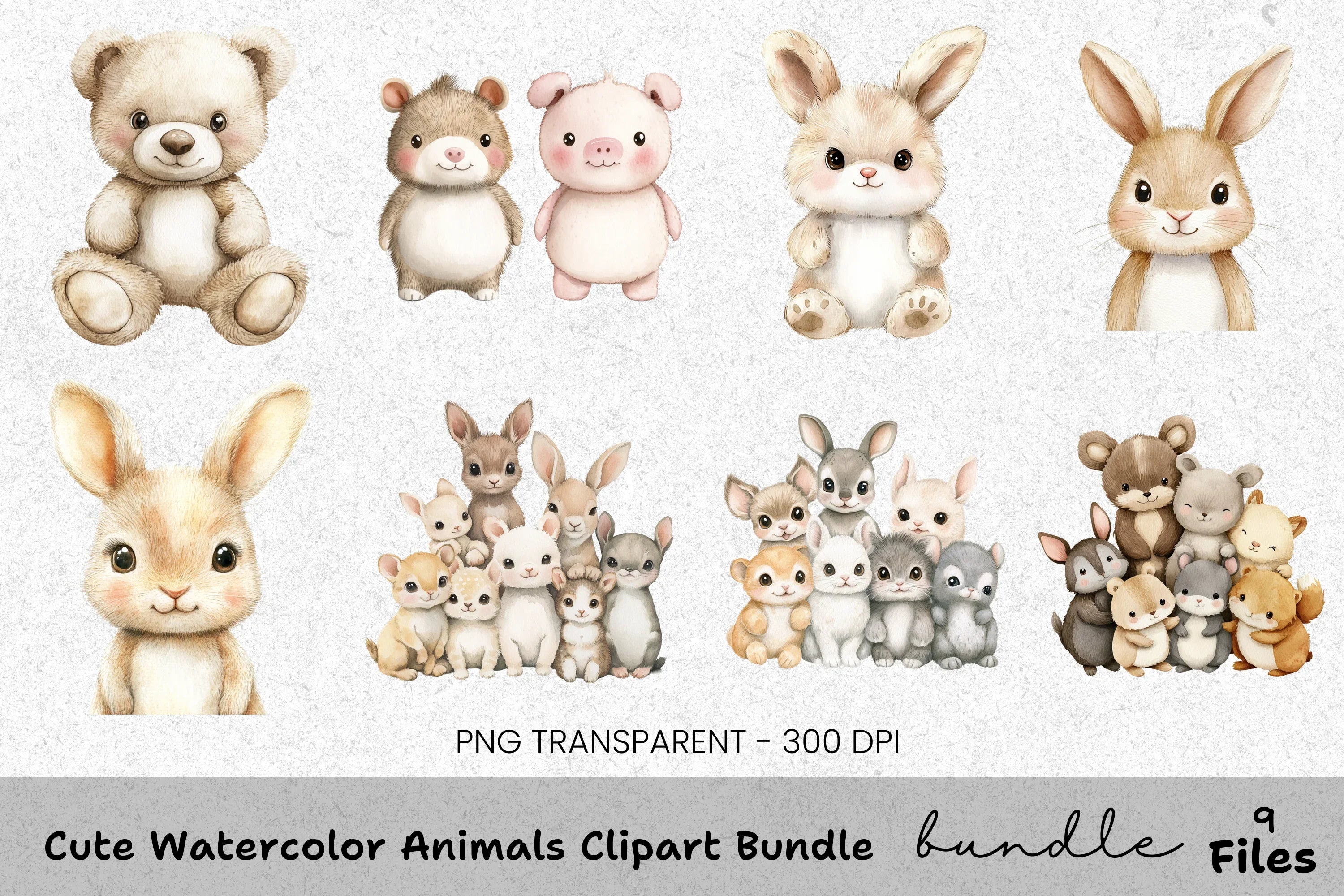 Cute Animals Clipart Bundle