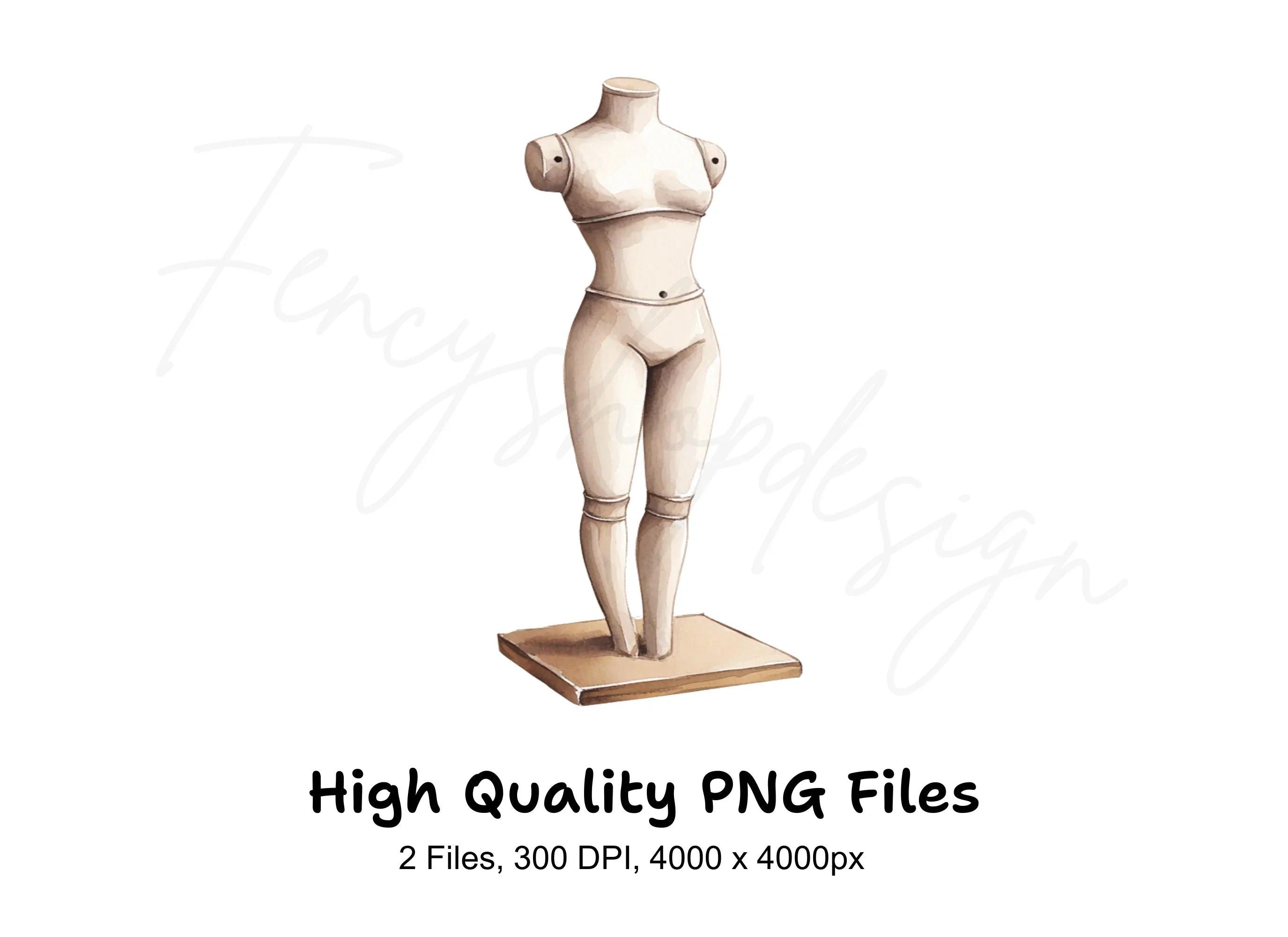 Fashion Mannequin Clipart Bundle