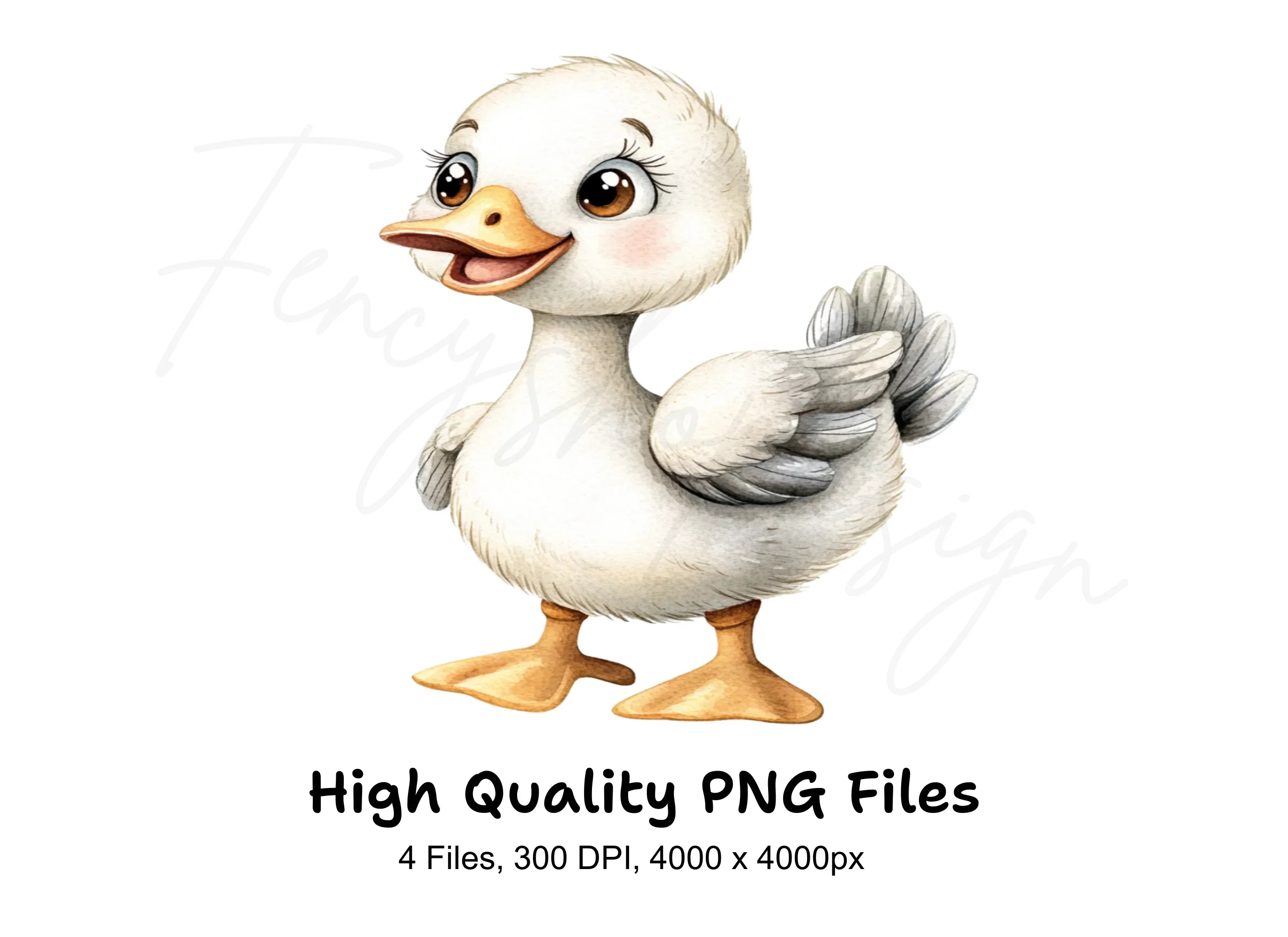 Cute Baby Duckling Clipart Bundle