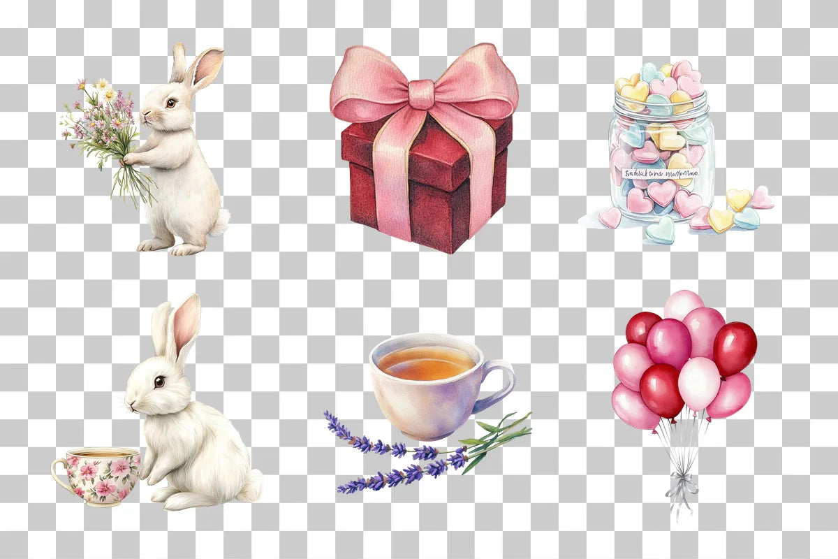 Charming Animals with Lavender Clipart Bundle - CraftNest - Digital Crafting and Art