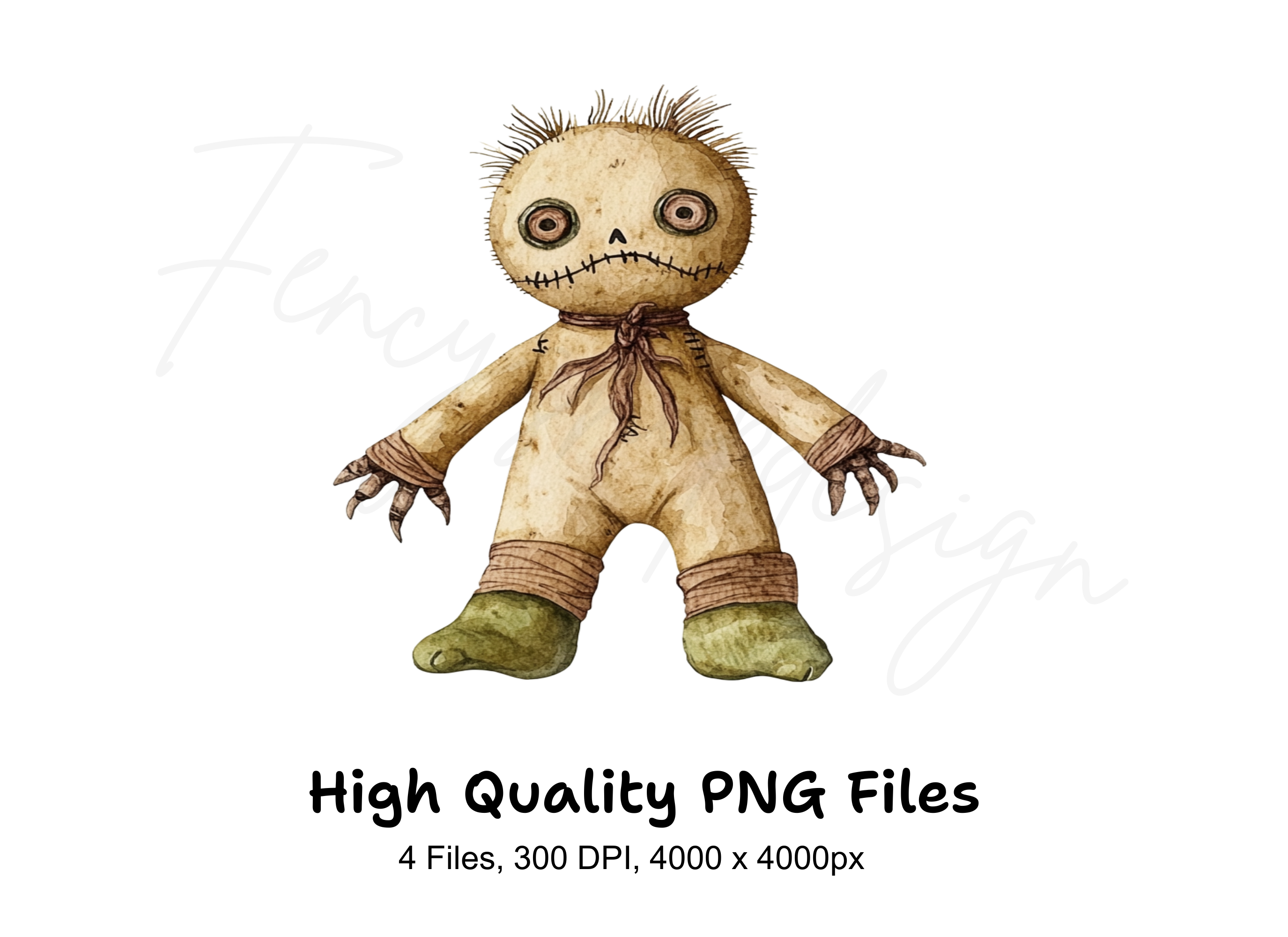 Cute Voodoo Dolls Clipart Bundle