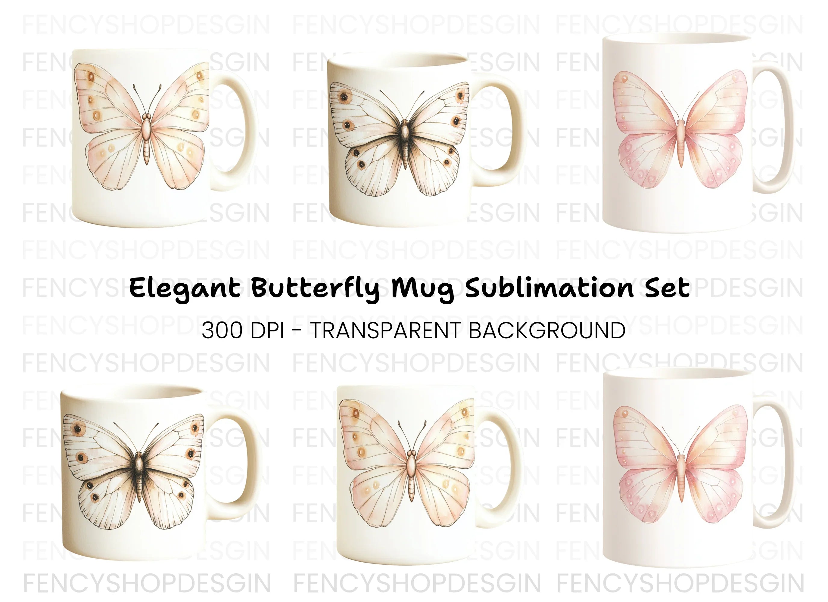Elegant Butterfly Clipart Bundle