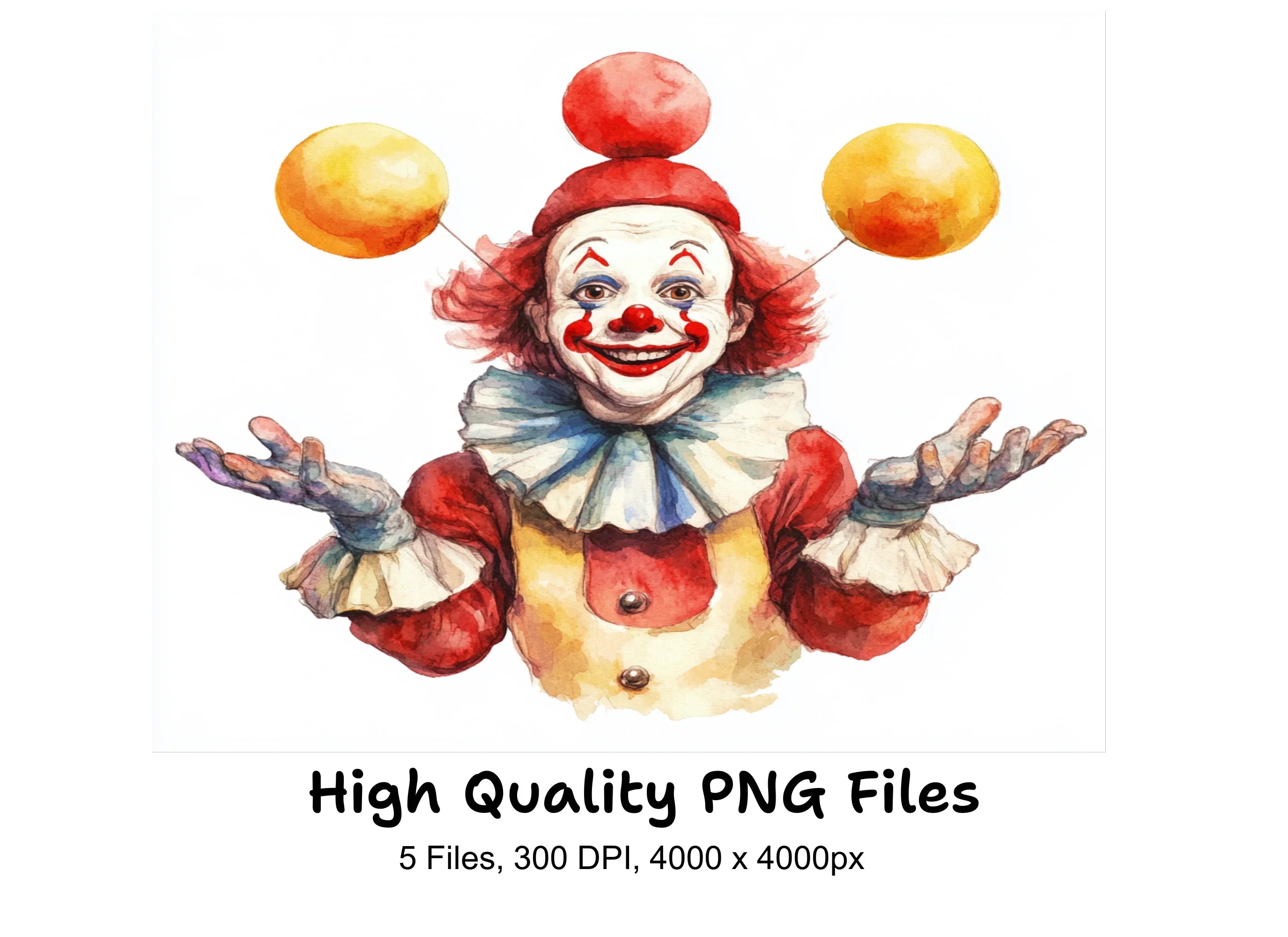 Circus Clowns Clipart Bundle