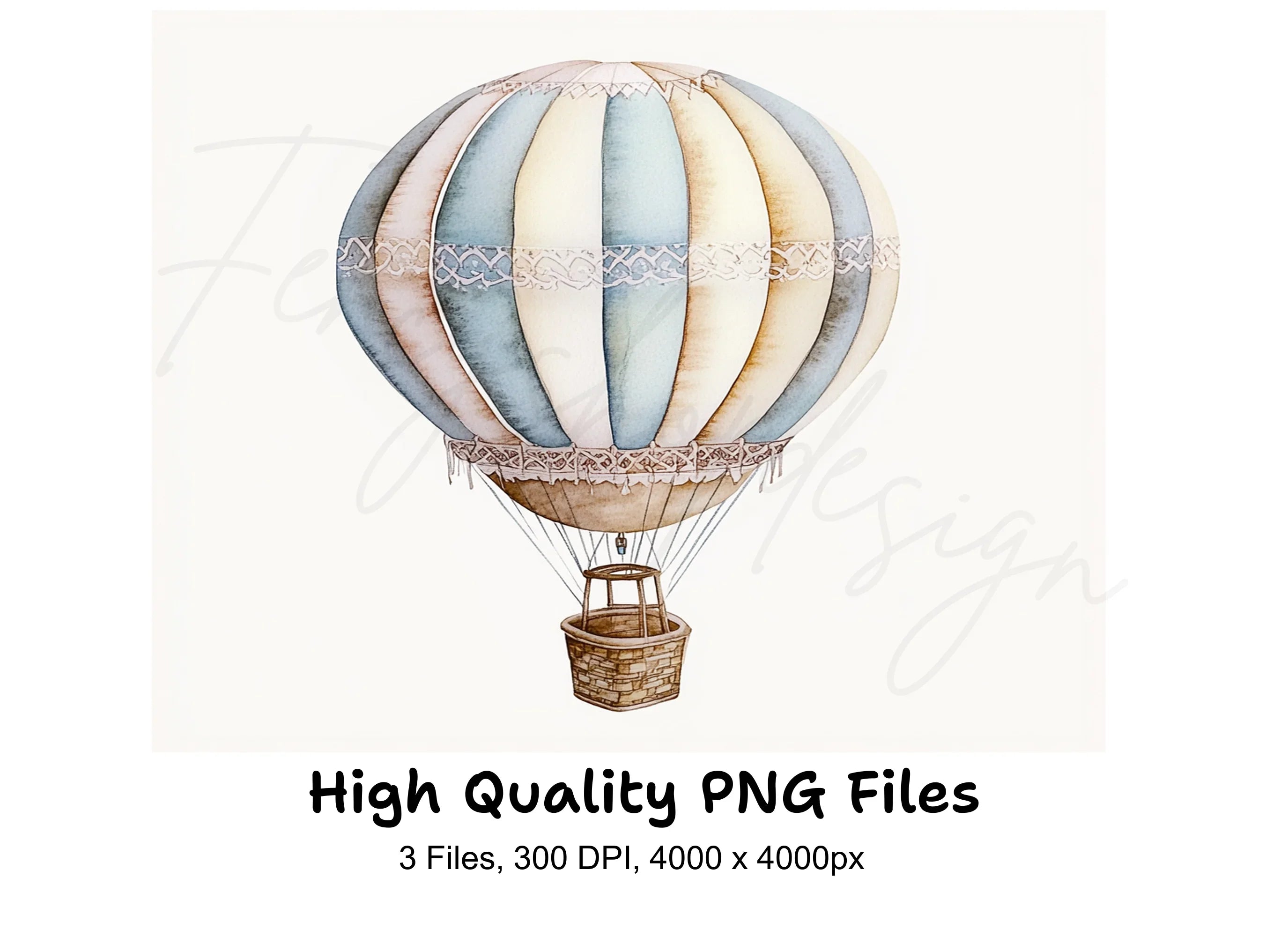 Hot Air Balloon Clipart Bundle