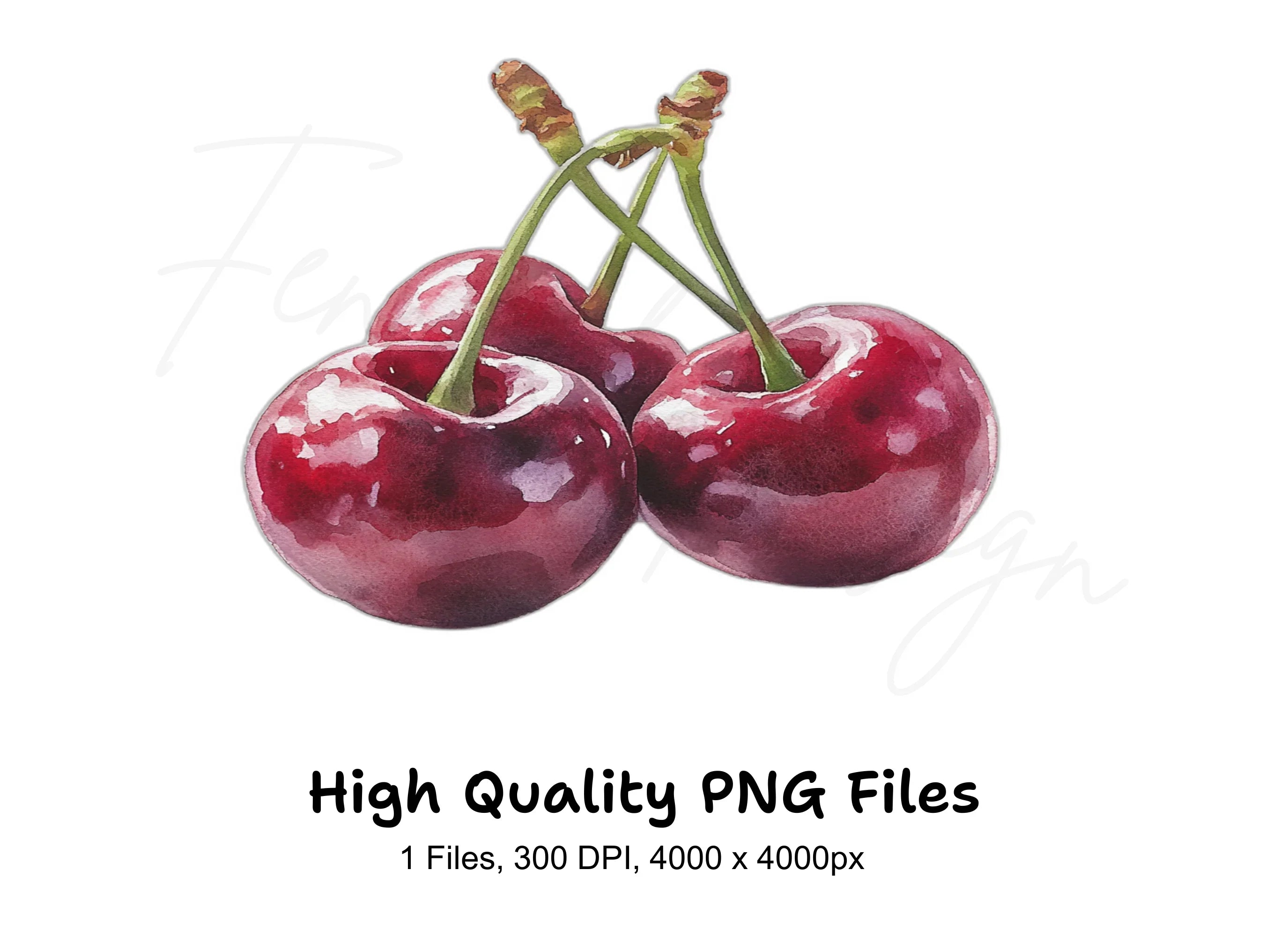 Vibrant Cherry Clipart Bundle