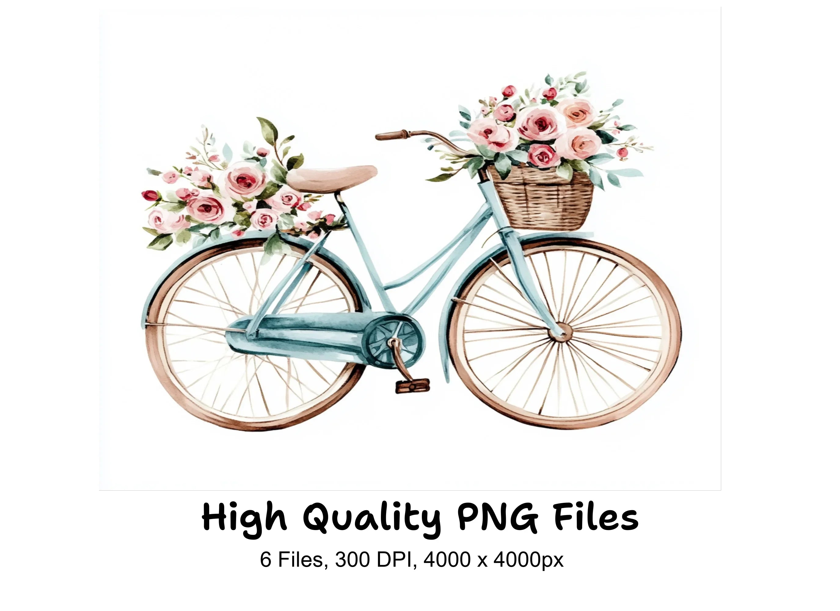 Vintage Bicycle Clipart Bundle