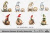 Whimsical Gnomes and Snails Clipart Bundle