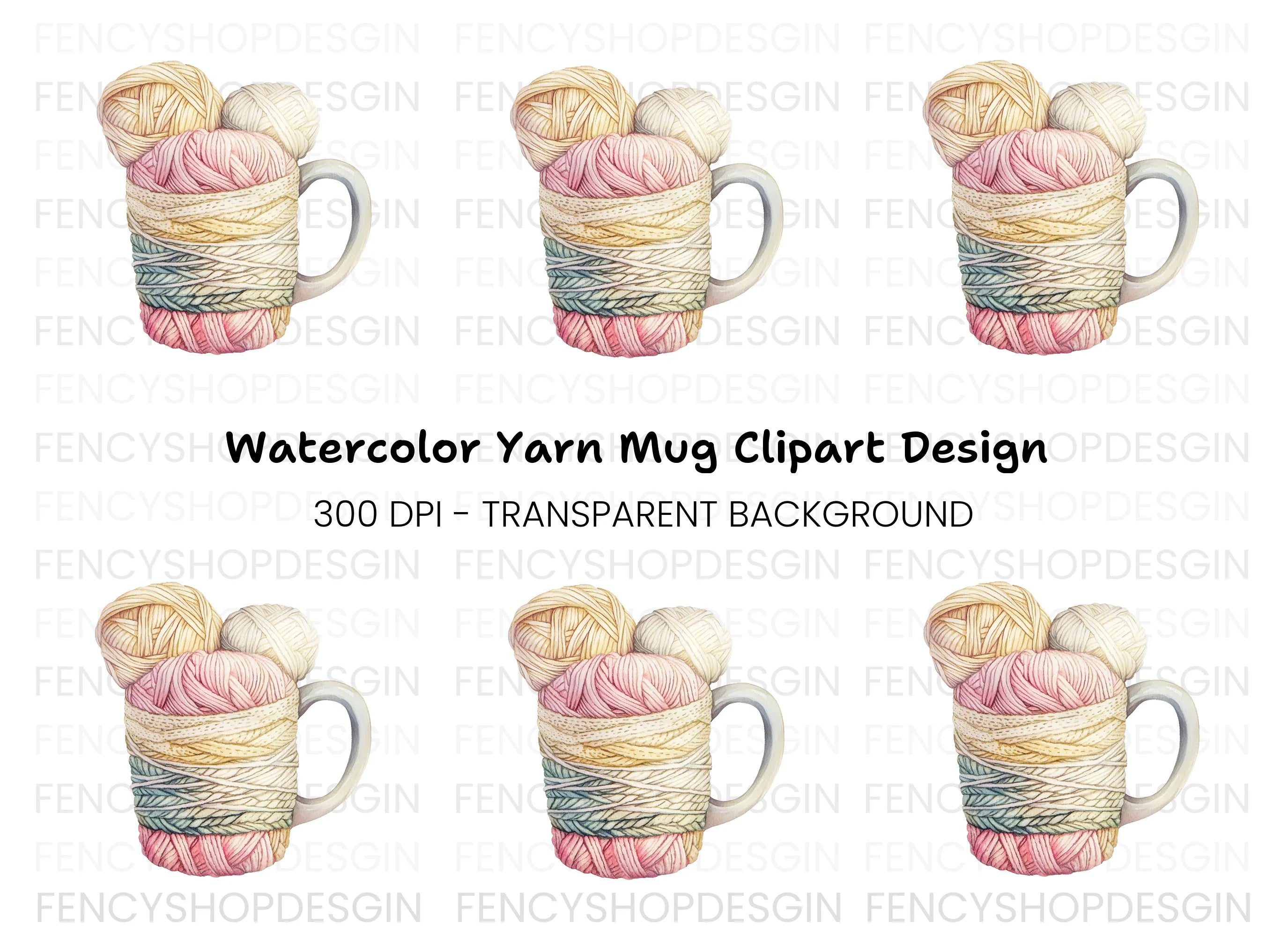 Yarn Ball Clipart Bundle