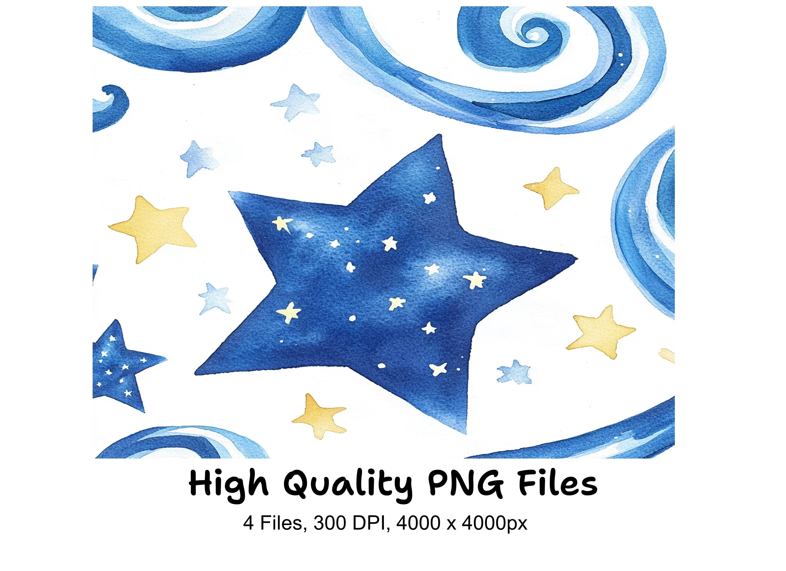 Night Sky Stars Clipart Bundle