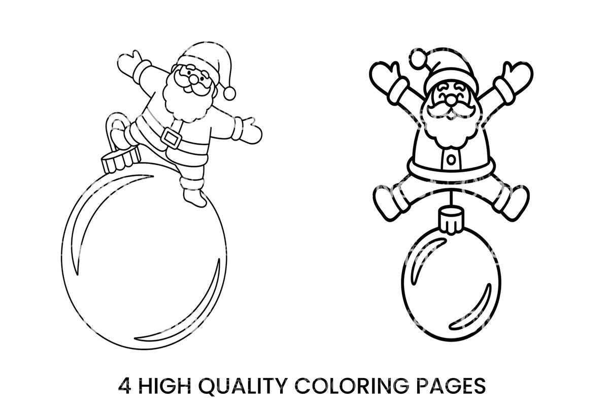 Santa Claus on Ornaments Coloring Books