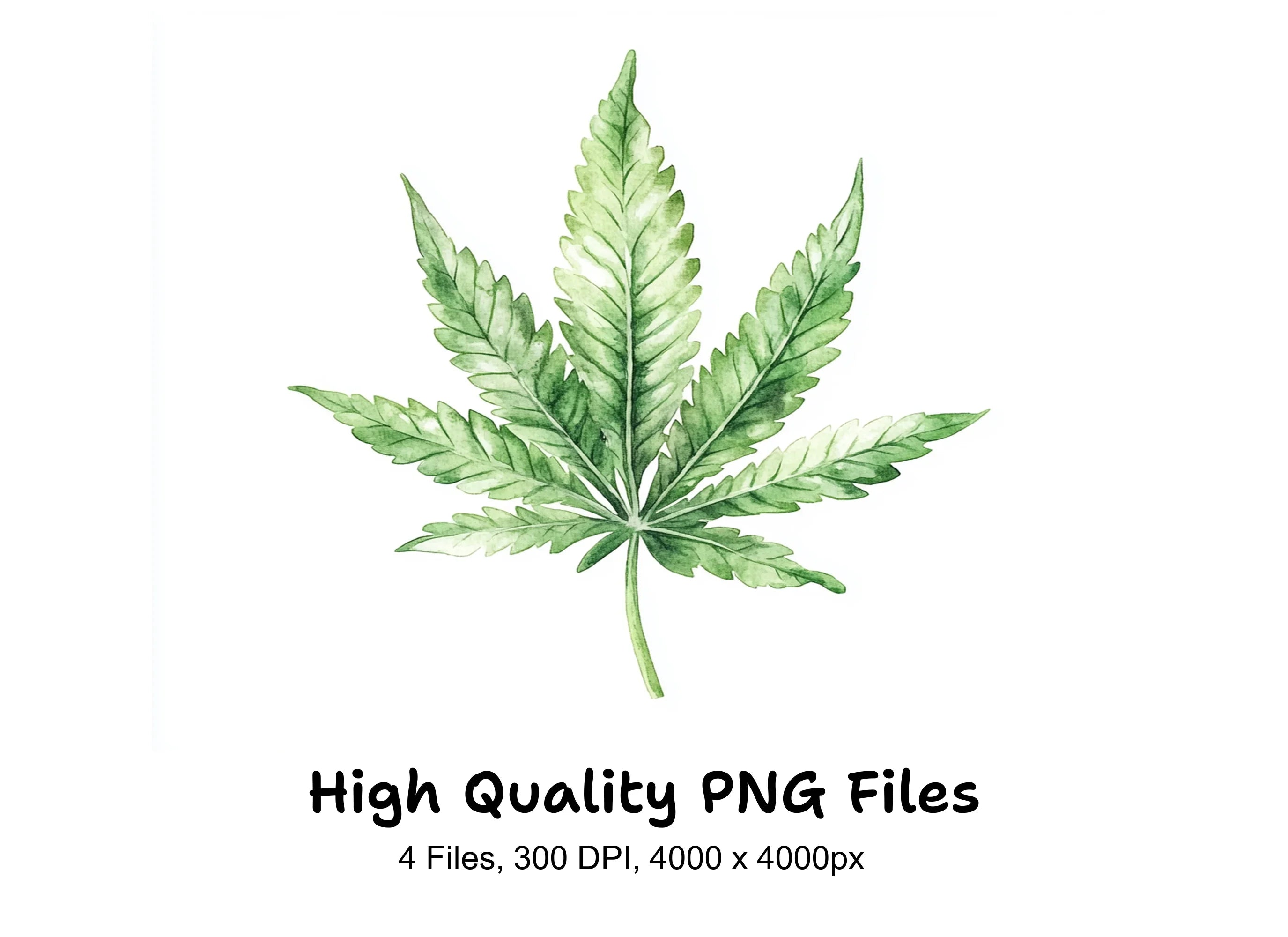 Cannabis Leaves Clipart Bundle