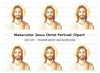 Jesus Christ Portrait Clipart Bundle