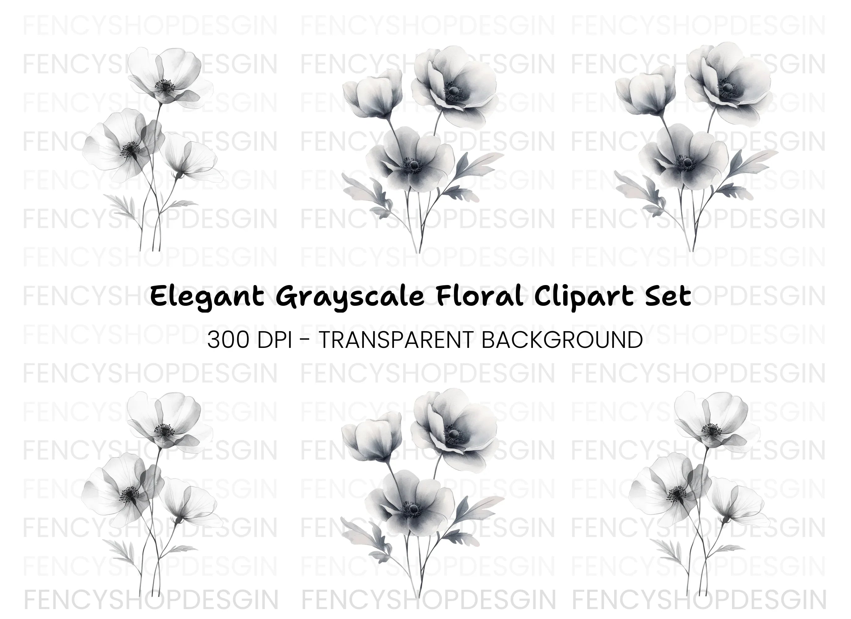 Delicate Floral Clipart Bundle