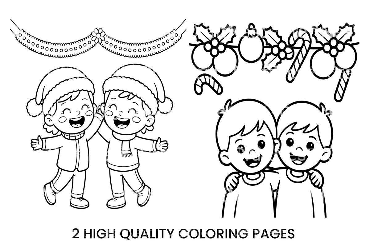 Happy Christmas Kids Coloring Books