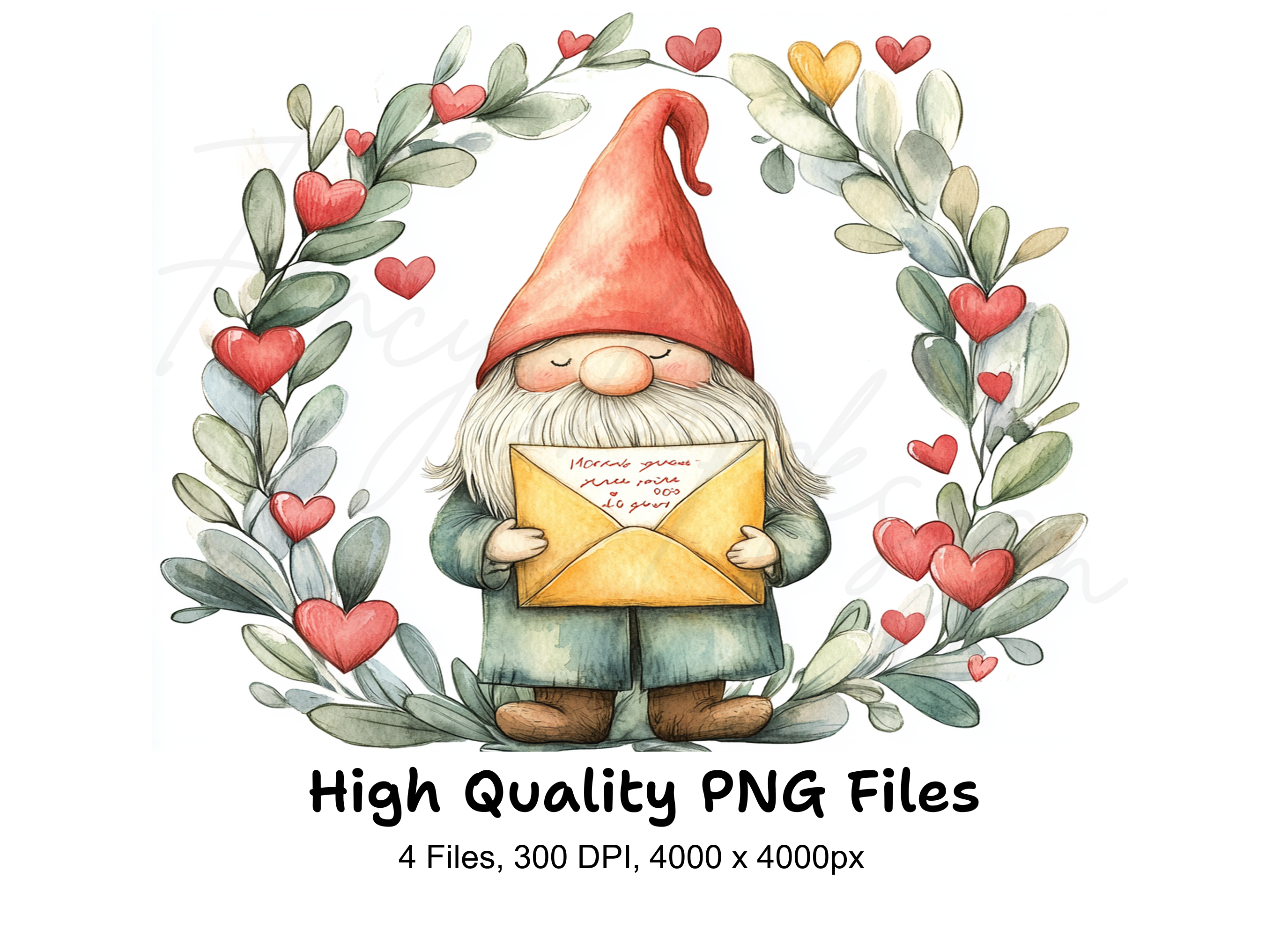 Valentine Day Gnomes Clipart Bundle
