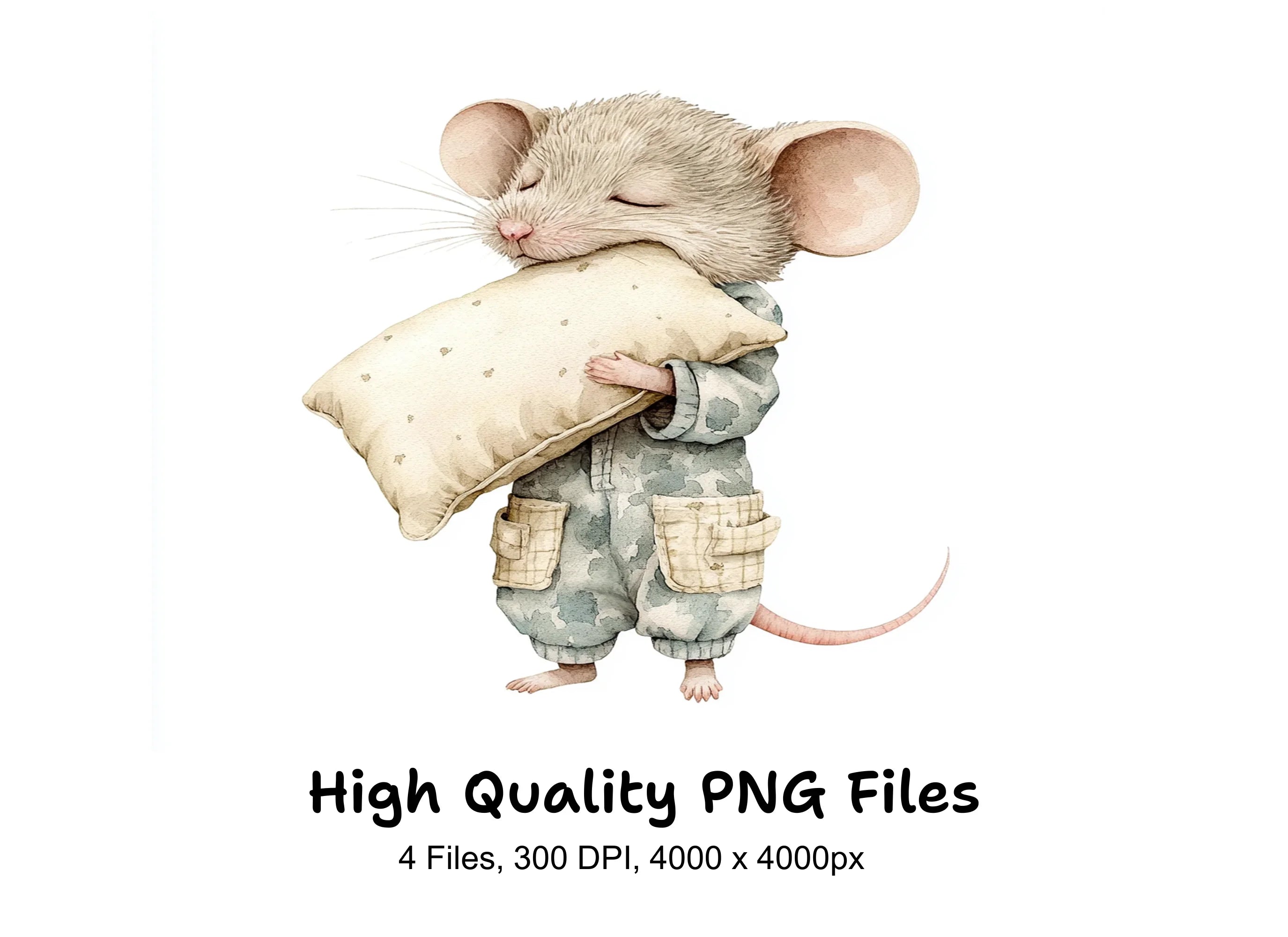 Sleeping Mice Clipart Bundle