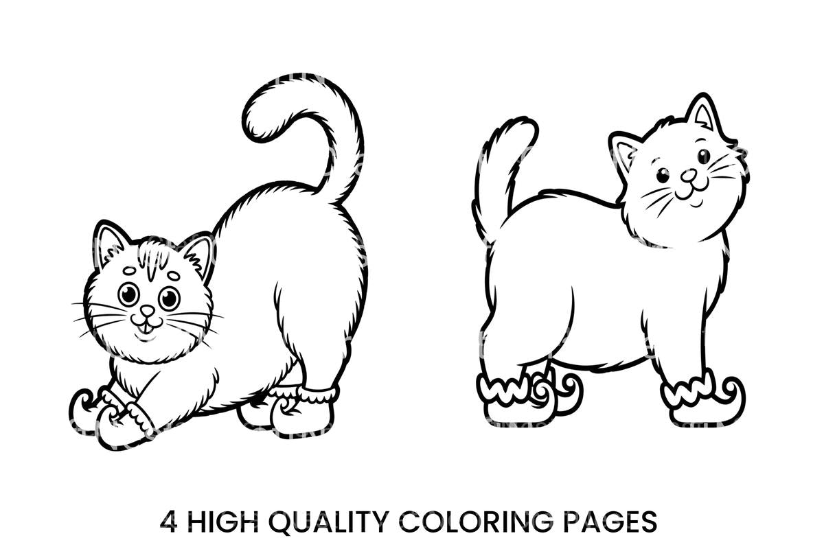Christmas CatsFun Coloring Books