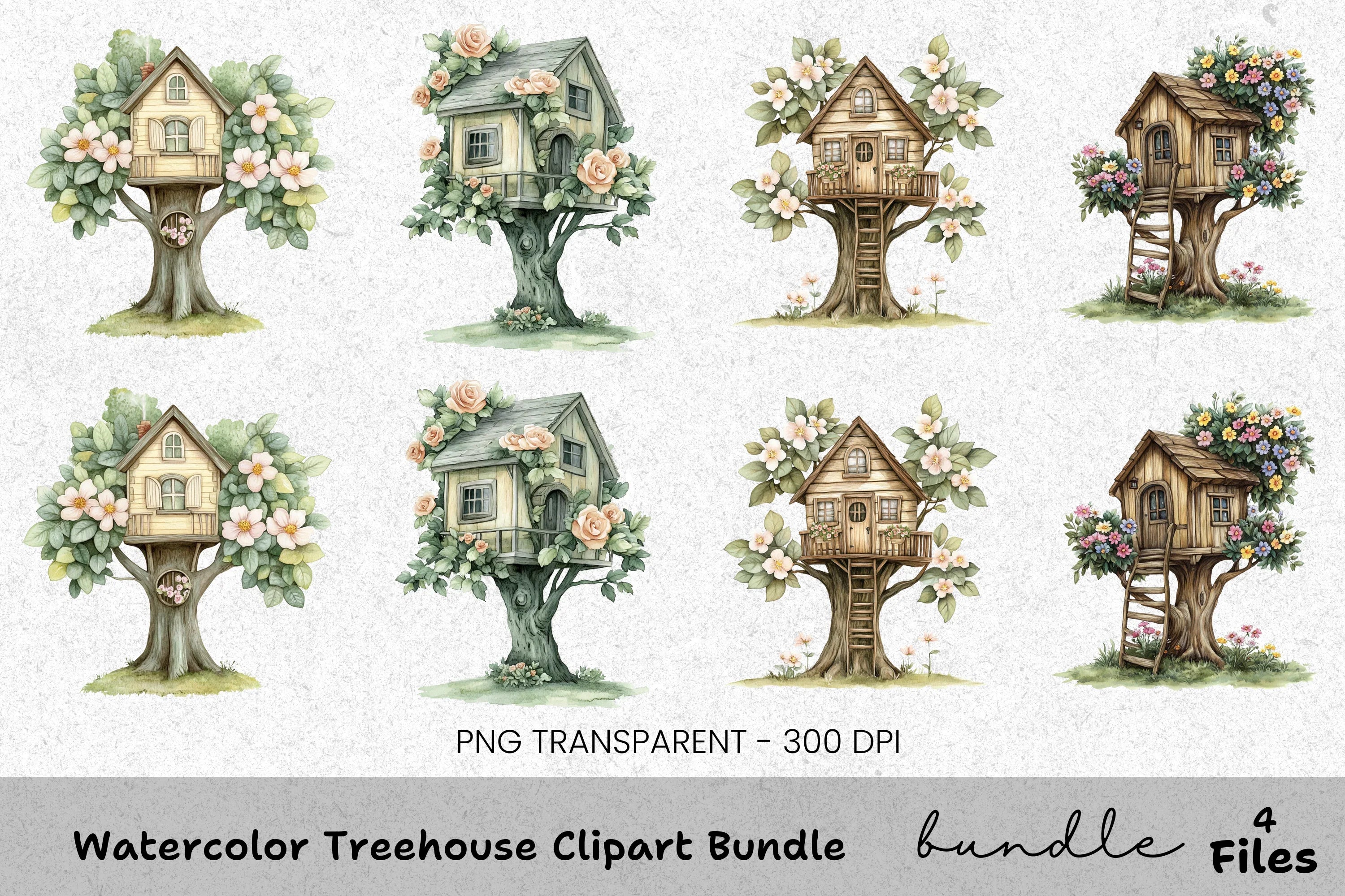 Treehouse Clipart Bundle