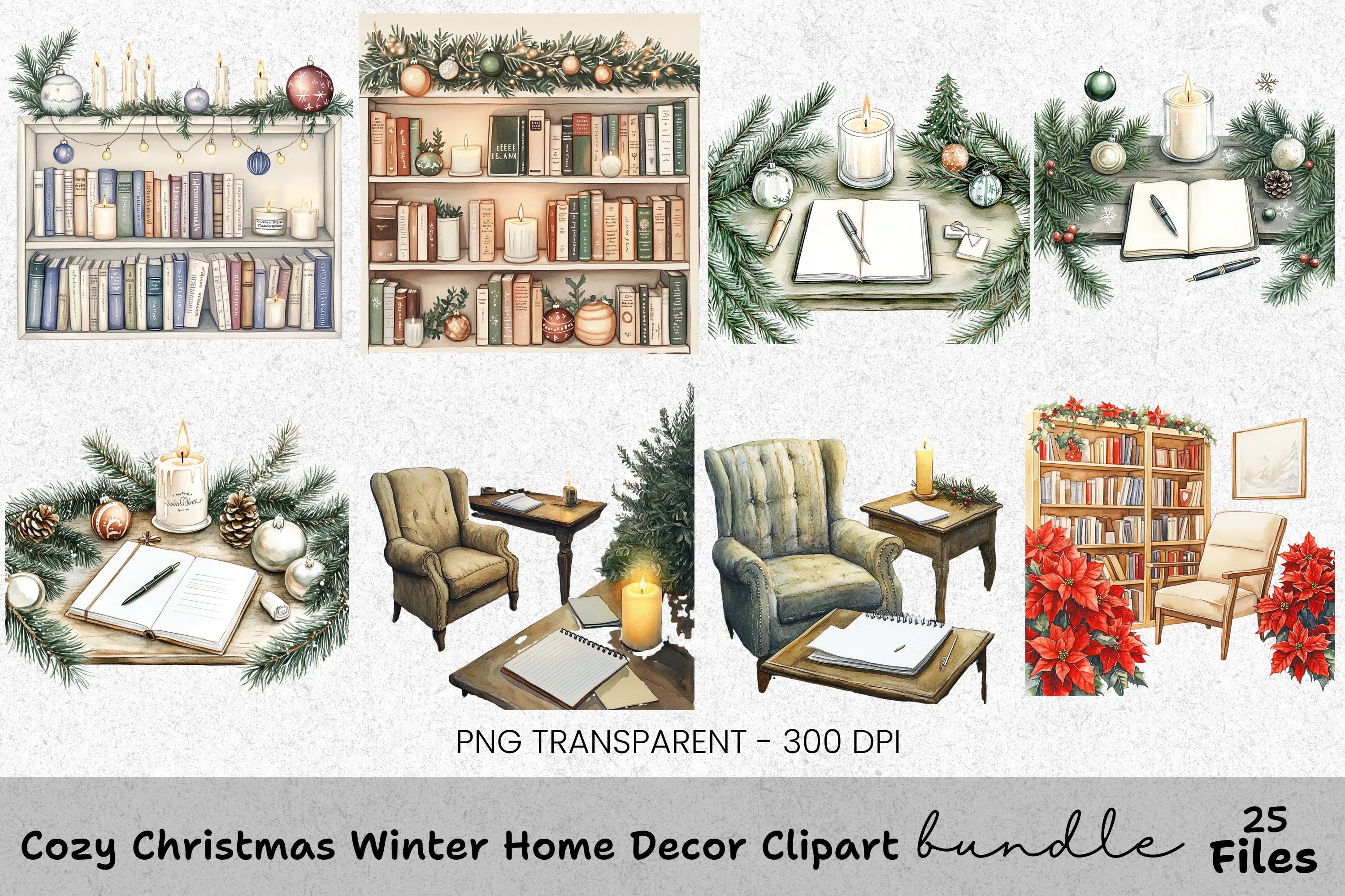 Cozy Christmas Clipart Bundle