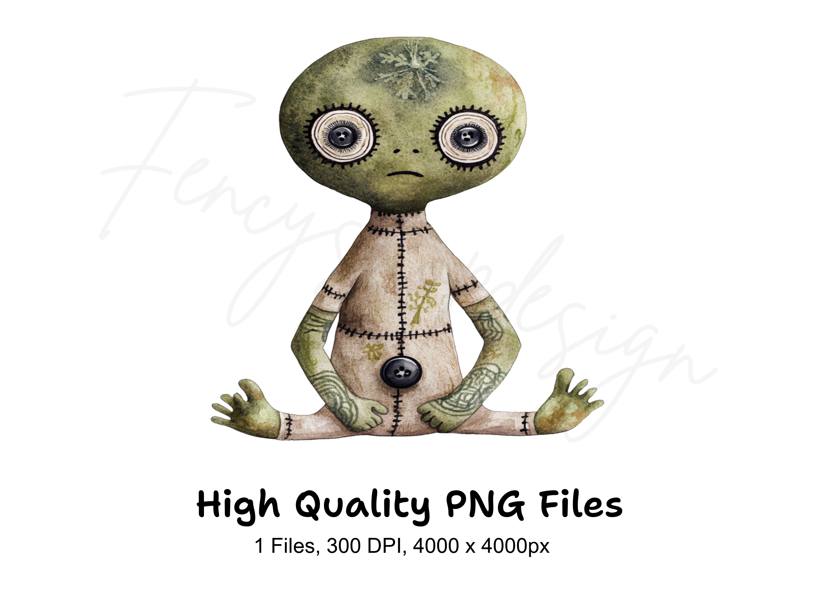 Cute Spooky Voodoo Doll Clipart Bundle