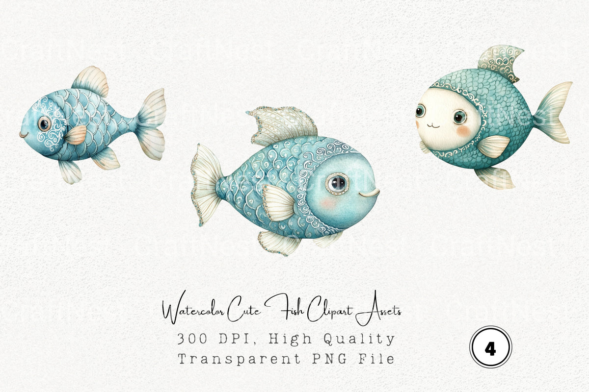 Cute Fish Clipart Bundle