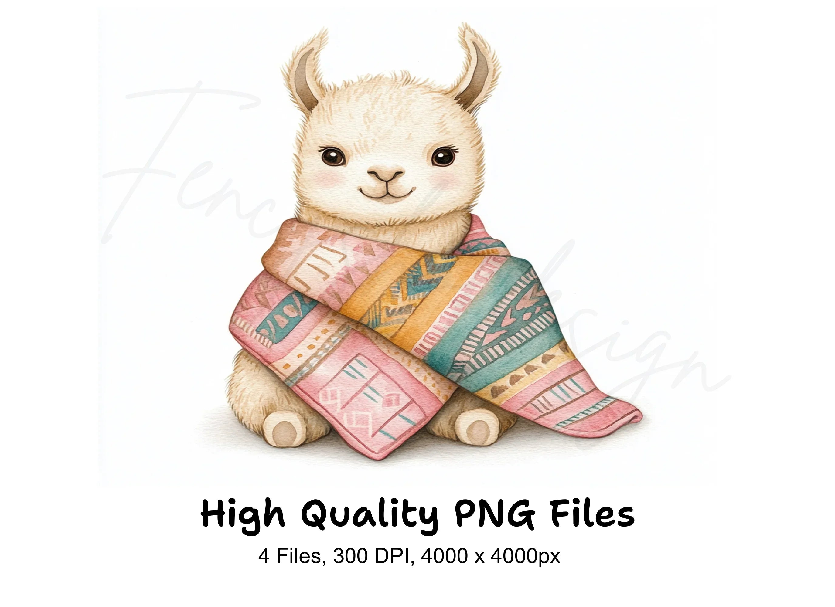 Cute Llama Clipart Bundle