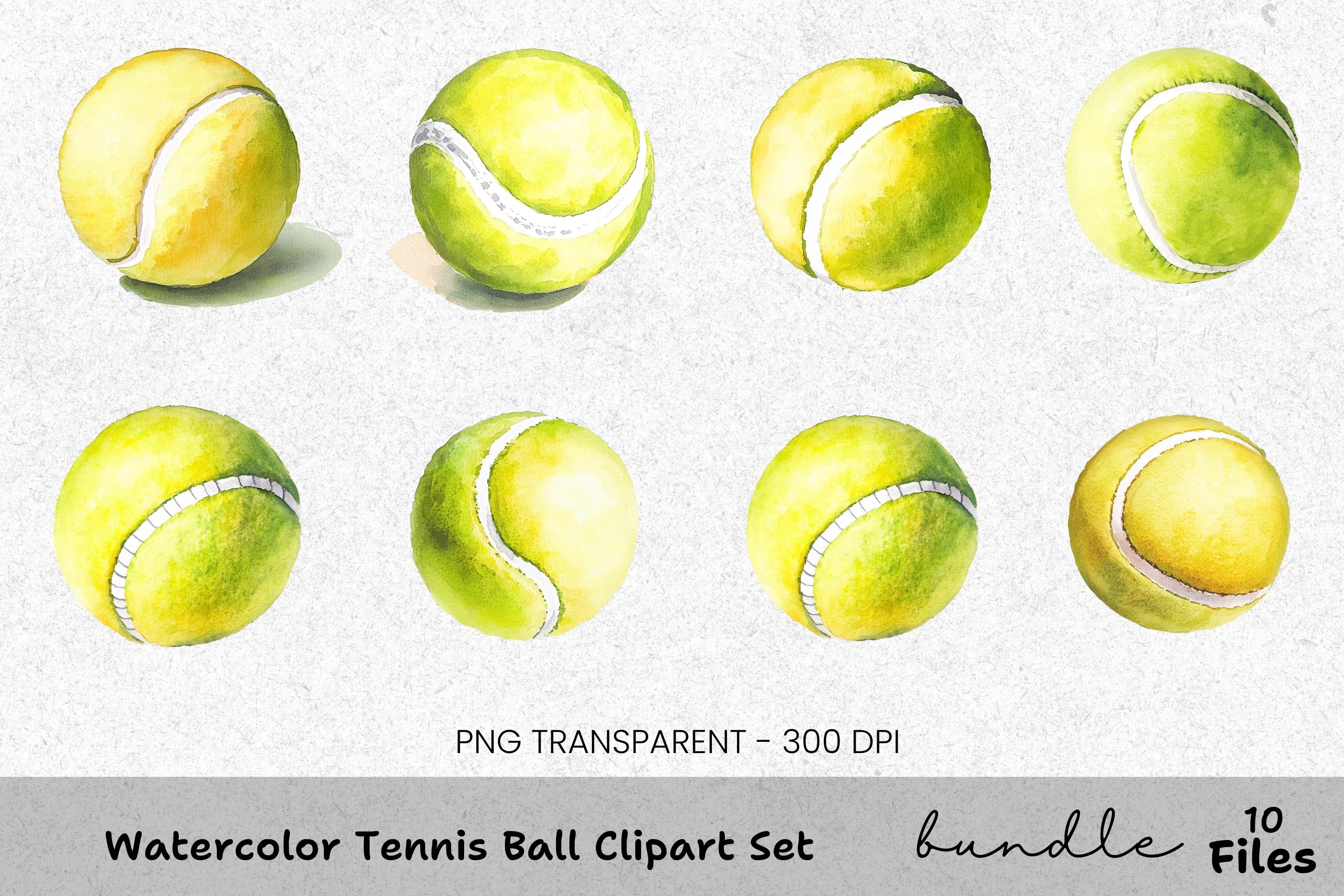 Tennis Ball Clipart Bundle