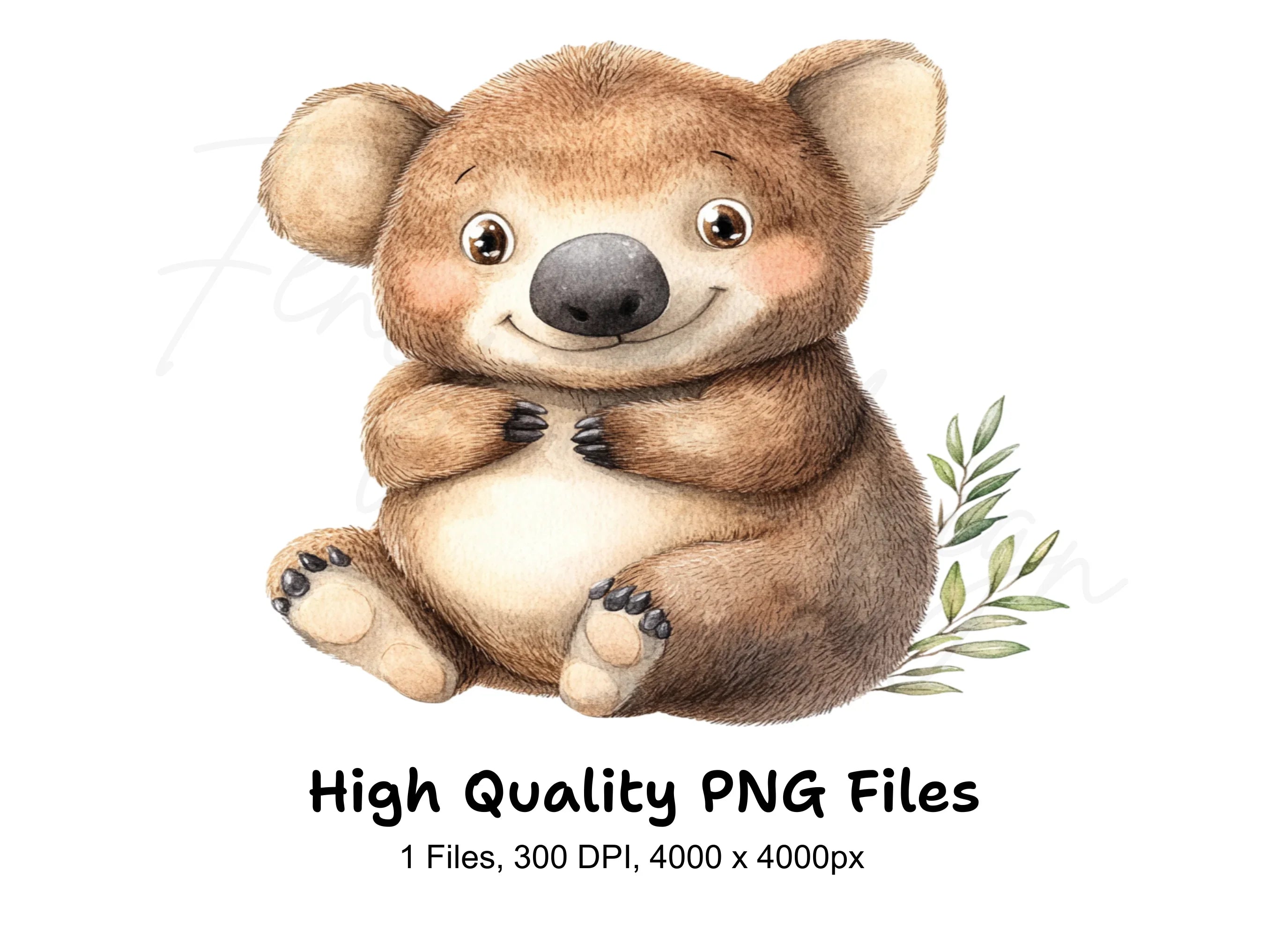 Cute Koala Bear Clipart Bundle