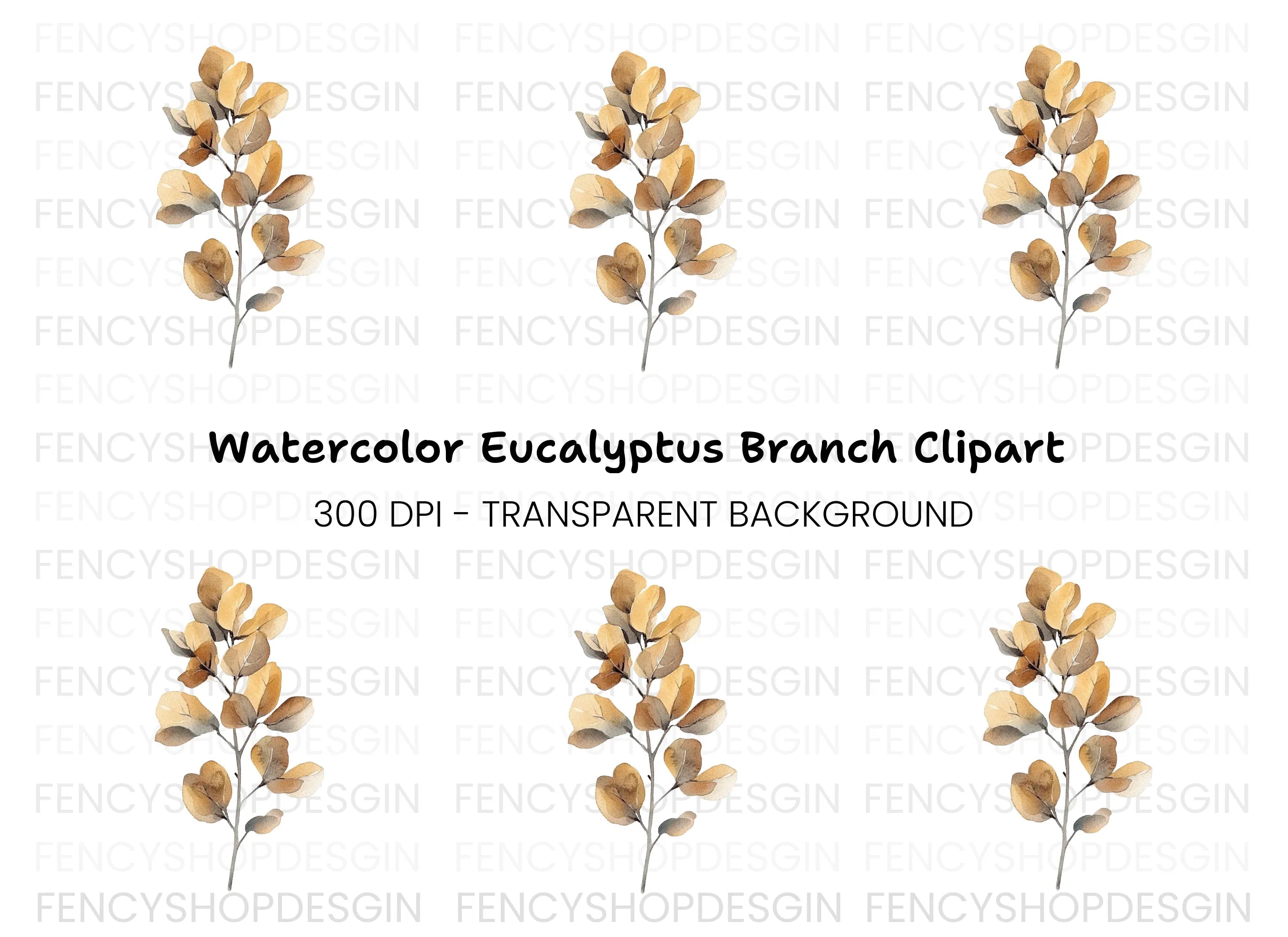 Eucalyptus Branch Clipart Bundle