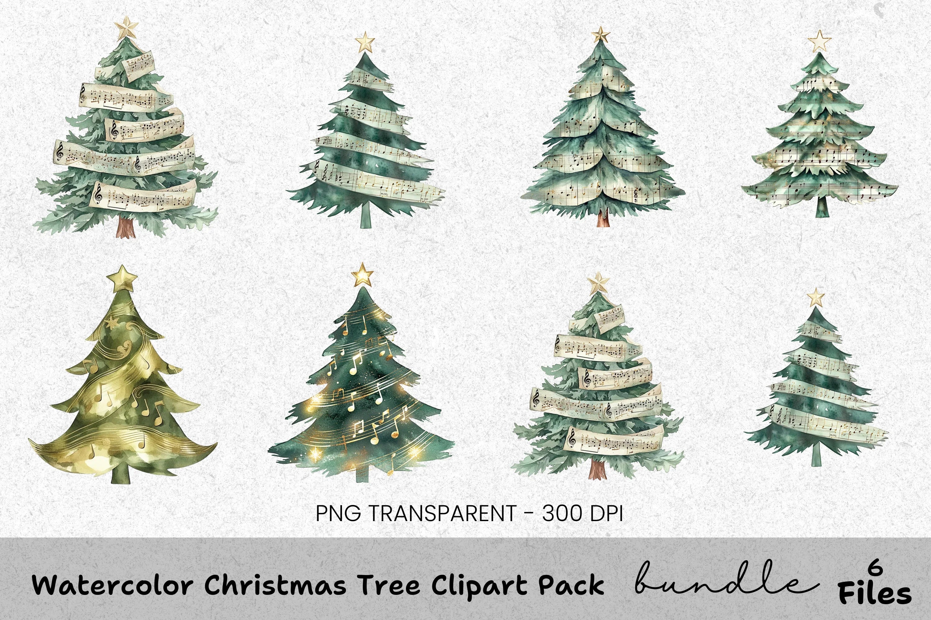 Christmas Tree Clipart Bundle