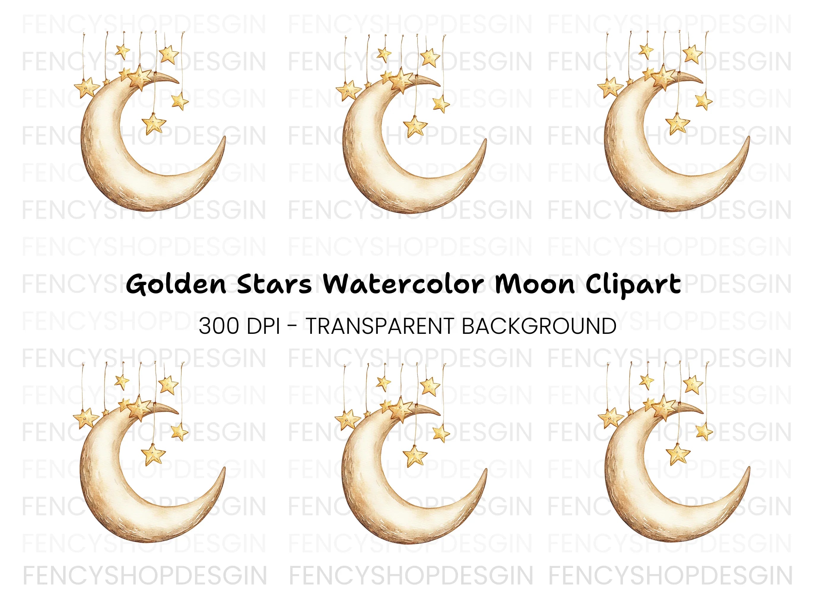 Dreamy Moon Clipart Bundle