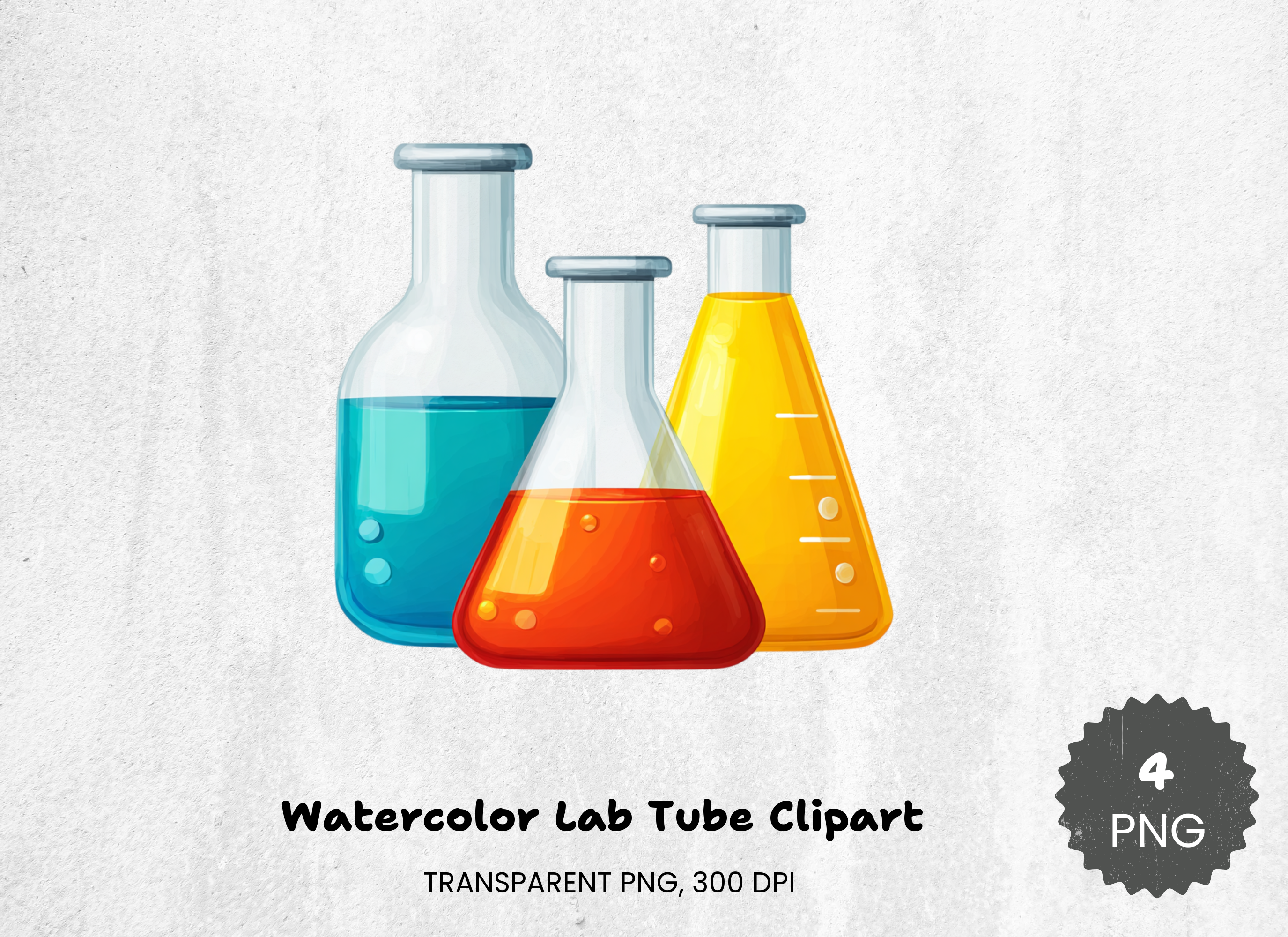 Lab Tube Clipart Bundle