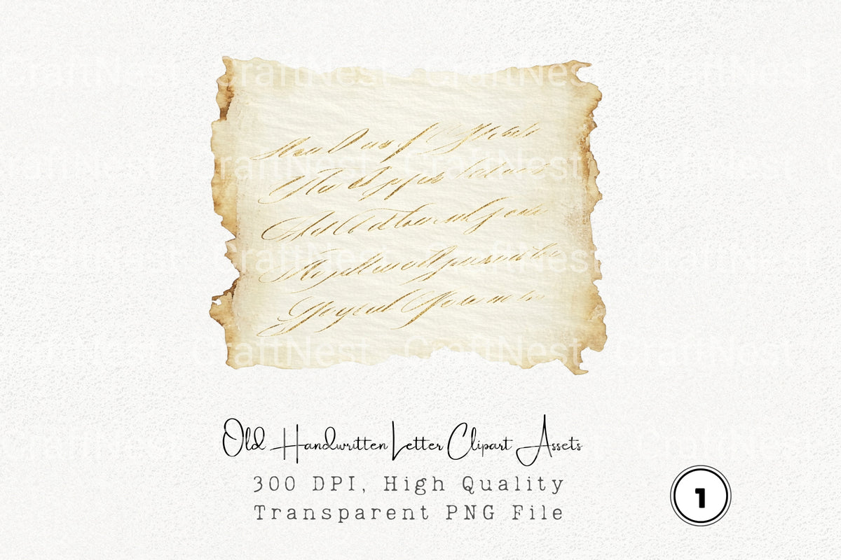 Old Handwritten Letter Clipart Bundle