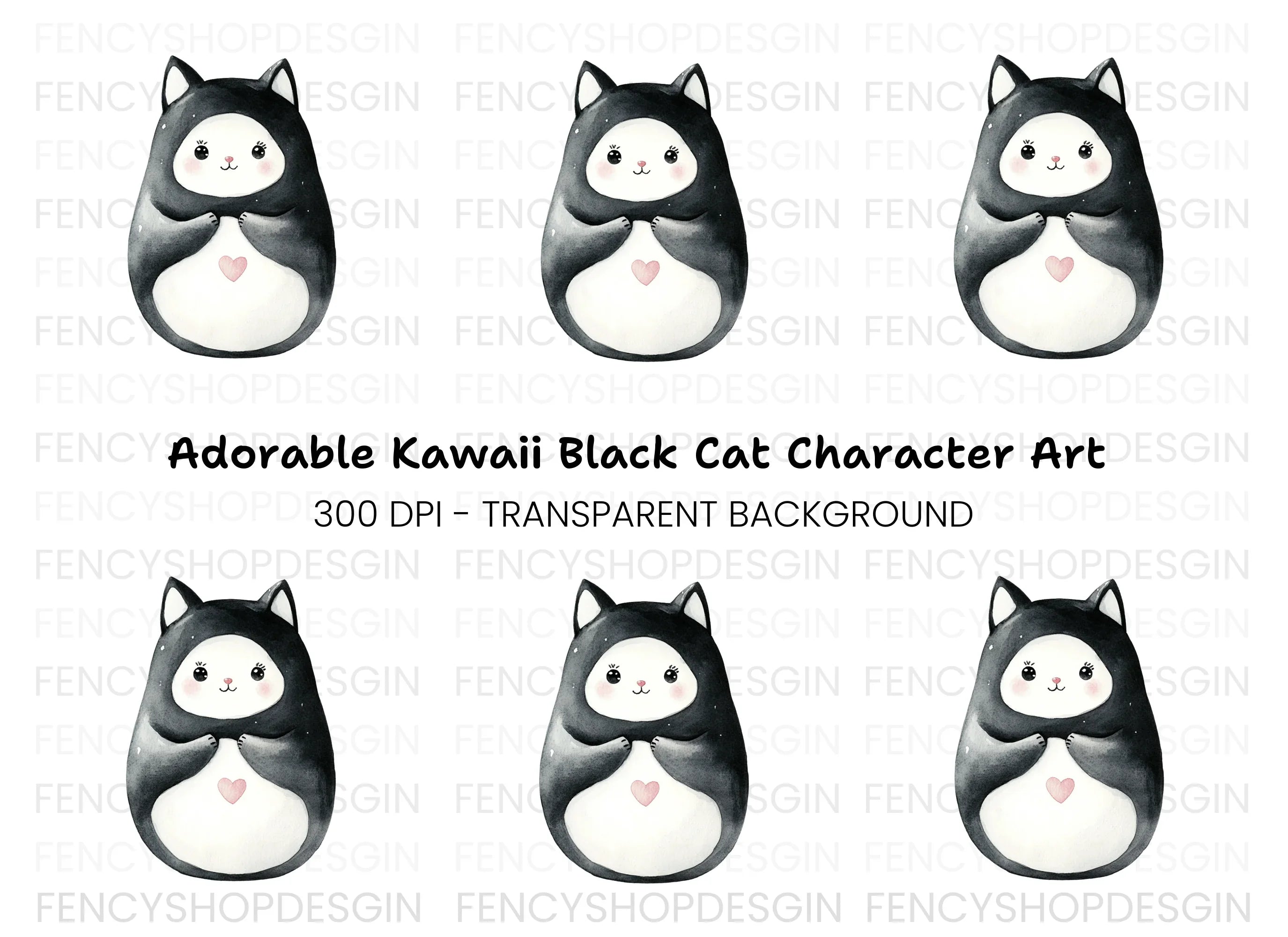 Cute Cat Clipart Bundle