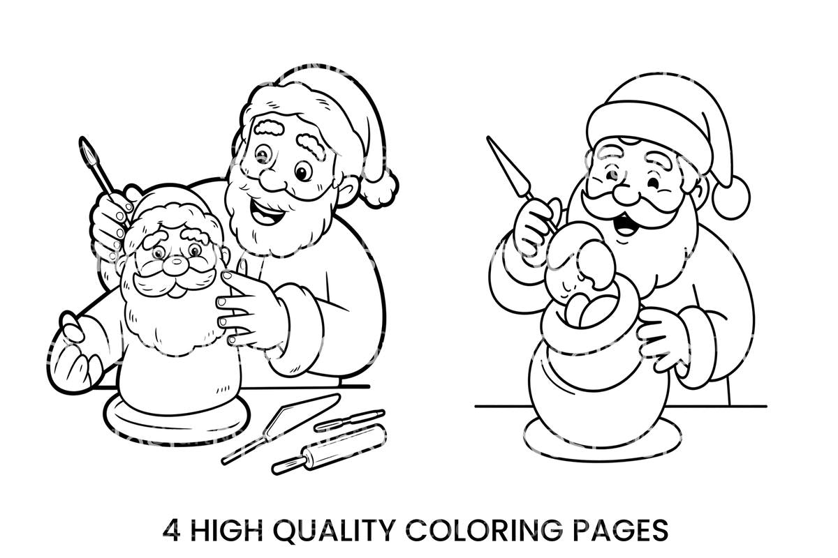 Santa Workshop Crafting Coloring Books