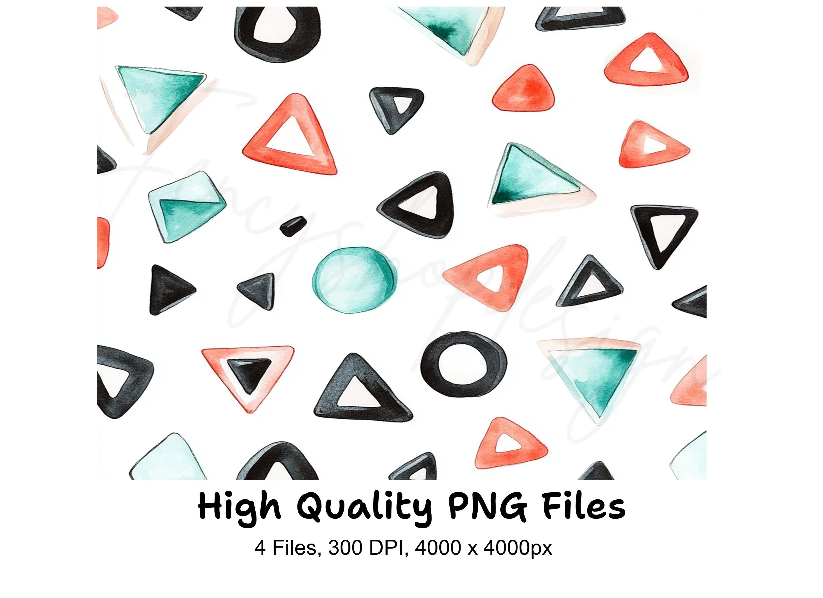 Abstract Geometric Shapes Clipart Bundle